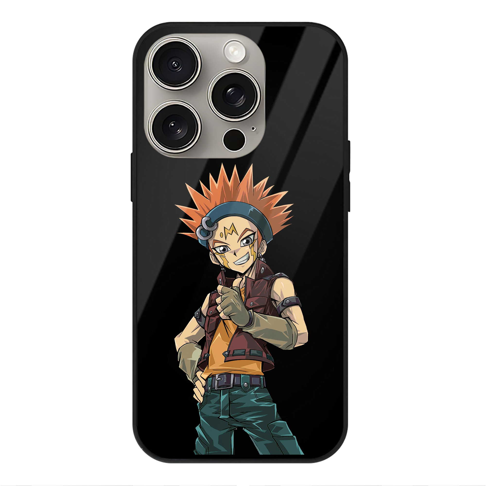 （画像用） 遊☆戯☆王 Yu-Gi-Oh! 【iPhone15Pro対応】スマホケース 耐衝撃＆黄変防止 背面ガラス