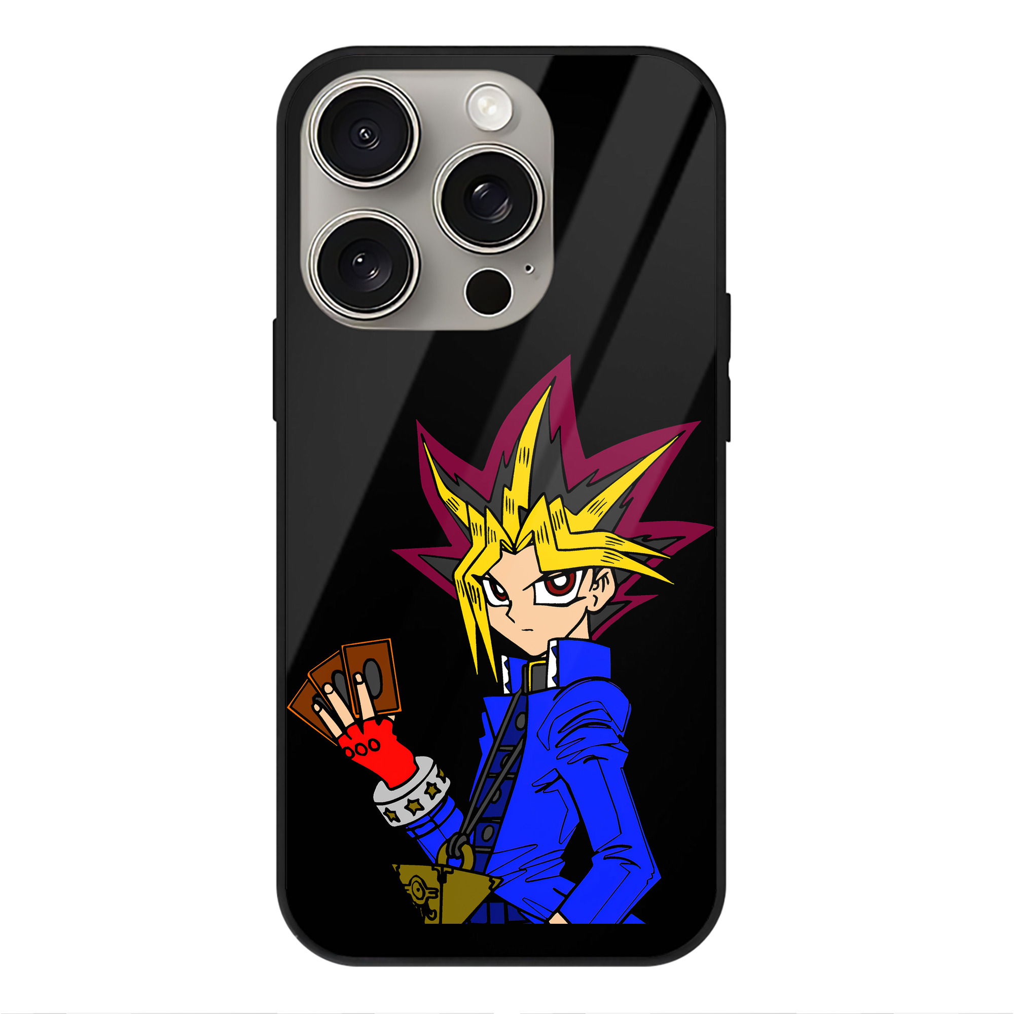 遊☆戯☆王 Yu-Gi-Oh! 【iPhone15Pro対応】スマホケース 耐衝撃＆黄変防止 背面ガラス