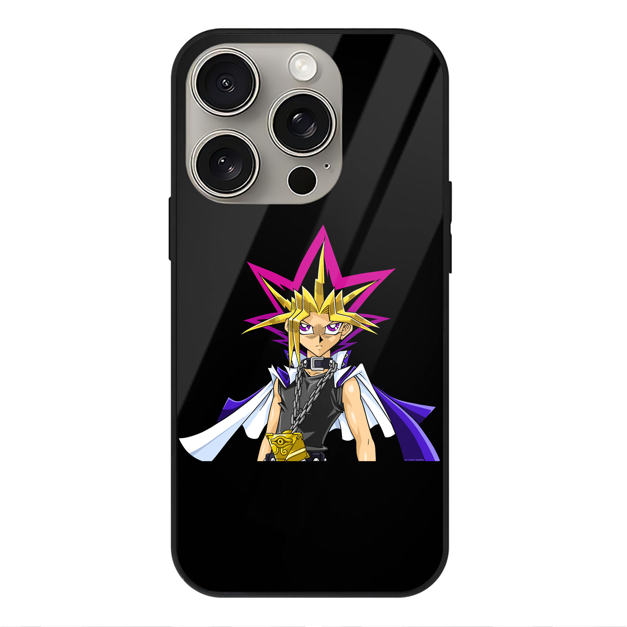 （画像用） 遊☆戯☆王 Yu-Gi-Oh! 【iPhone15Pro対応】スマホケース 耐衝撃＆黄変防止 背面ガラス