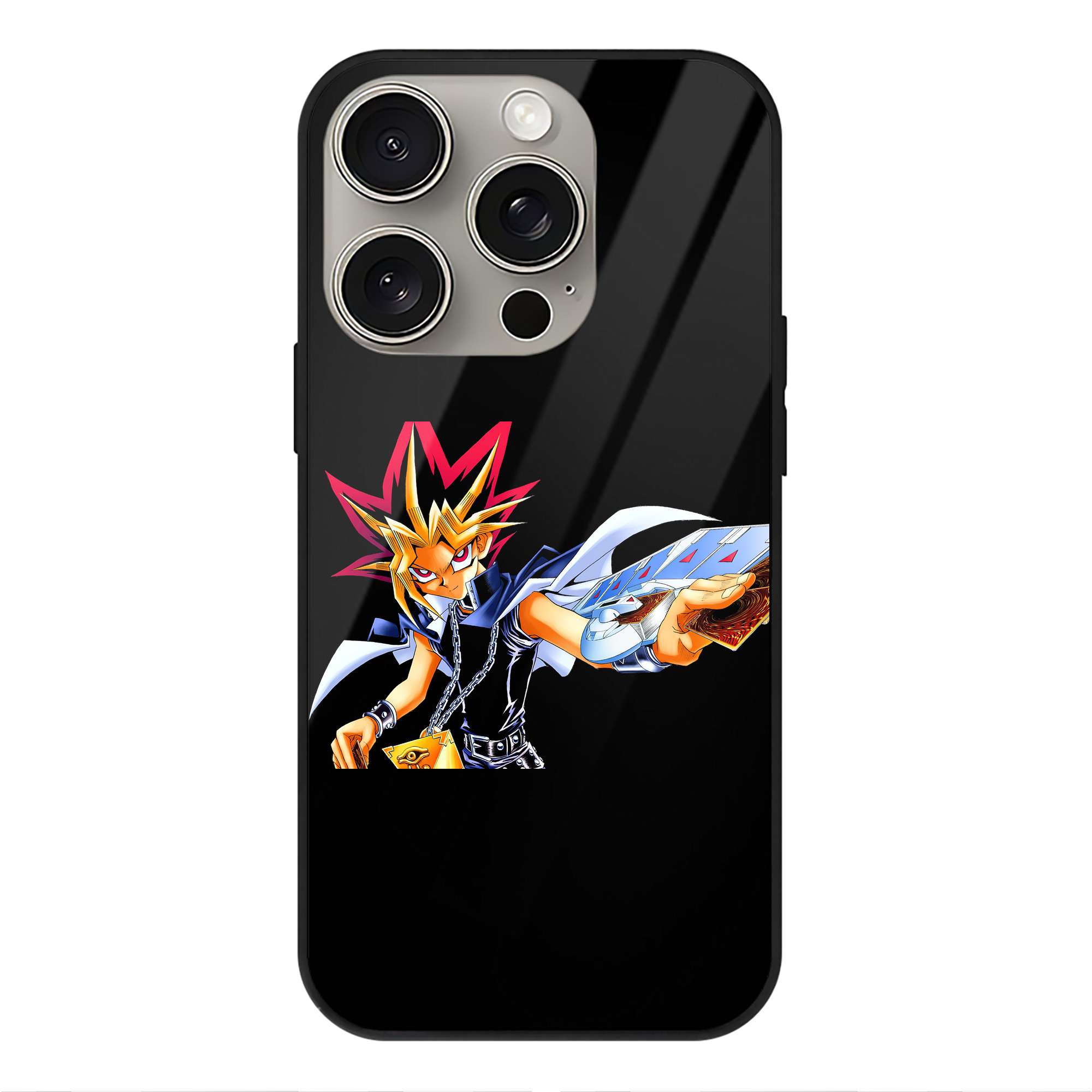 （画像用） 遊☆戯☆王 Yu-Gi-Oh! 【iPhone15Pro対応】スマホケース 耐衝撃＆黄変防止 背面ガラス