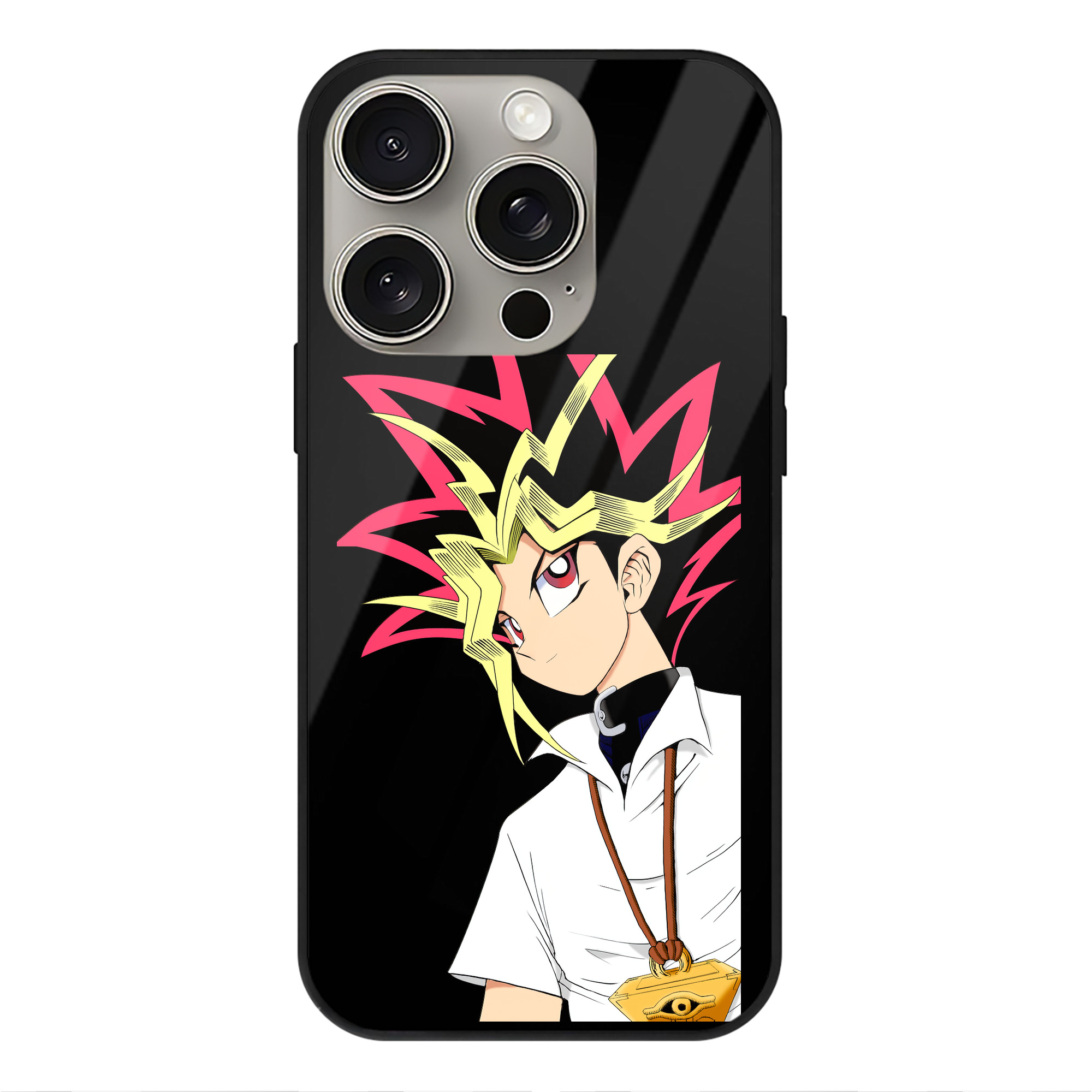 遊☆戯☆王 Yu-Gi-Oh! 【iPhone15Pro対応】スマホケース 耐衝撃＆黄変防止 背面ガラス