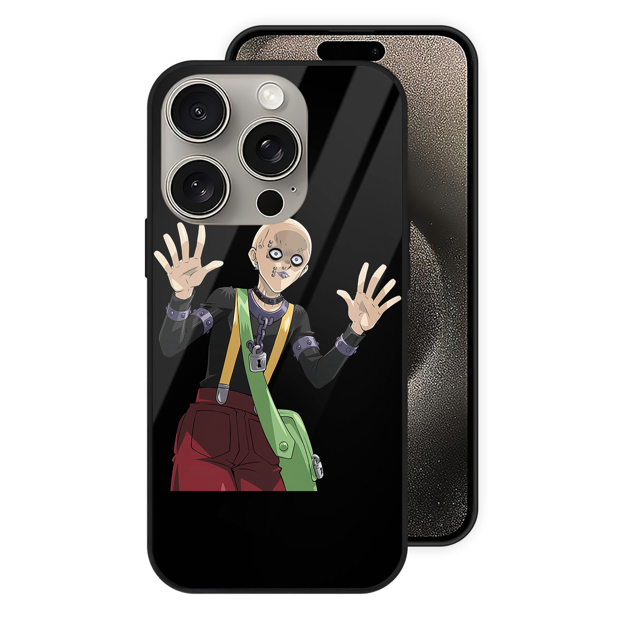 （画像用） 遊☆戯☆王 Yu-Gi-Oh! 【iPhone15Pro対応】スマホケース 耐衝撃＆黄変防止 背面ガラス