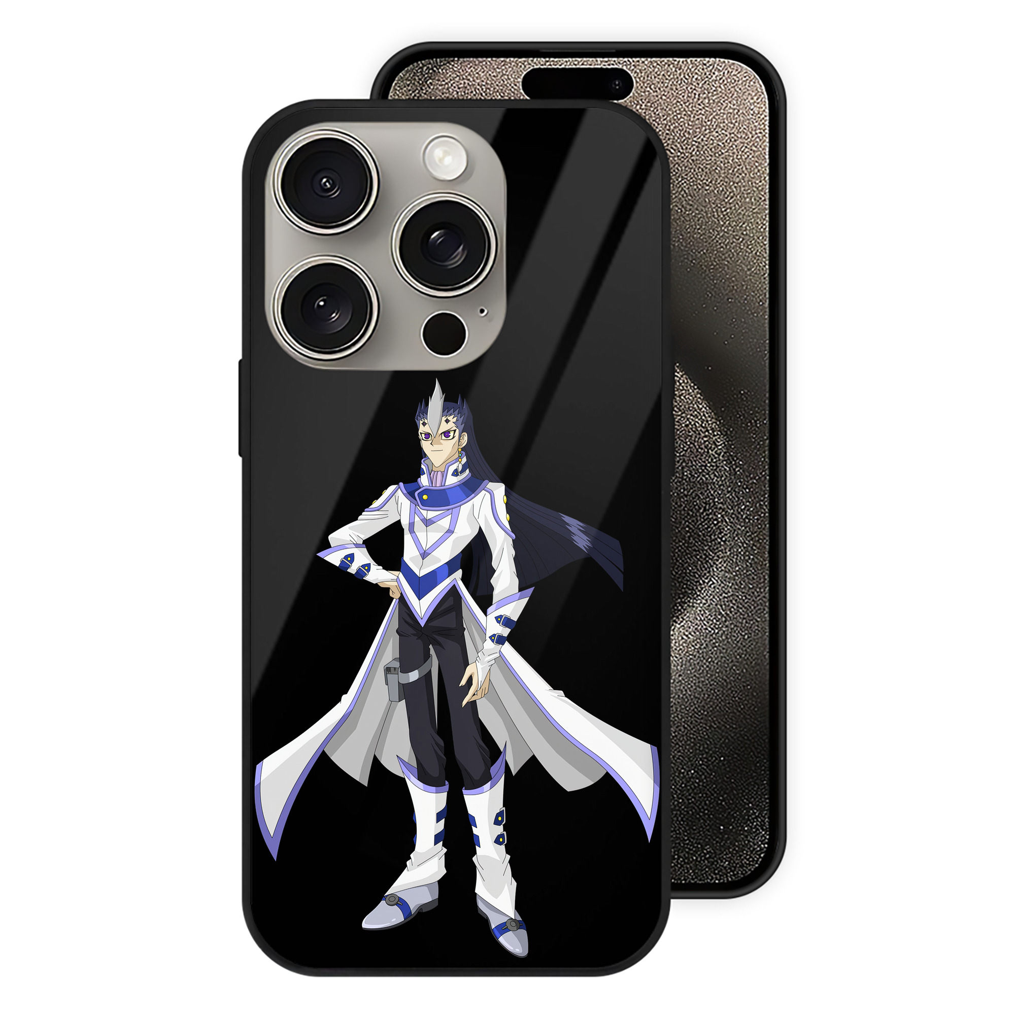 （画像用） 遊☆戯☆王 Yu-Gi-Oh! 【iPhone15Pro対応】スマホケース 耐衝撃＆黄変防止 背面ガラス
