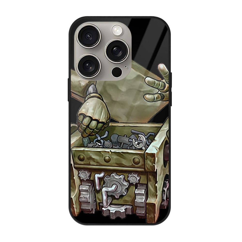 （画像用） 遊☆戯☆王 Yu-Gi-Oh! 【iPhone15Pro対応】スマホケース 耐衝撃＆黄変防止 背面ガラス
