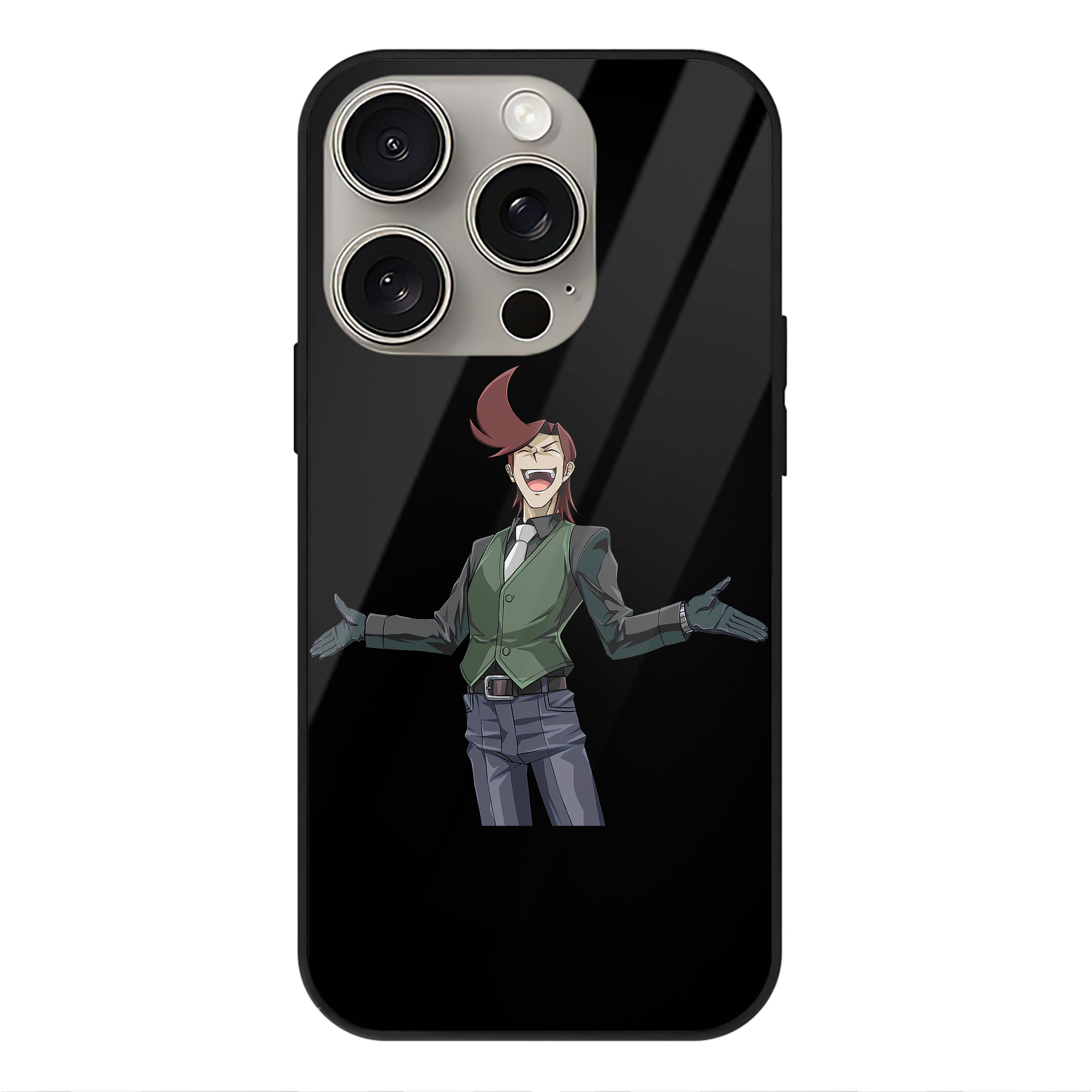 （画像用） 遊☆戯☆王 Yu-Gi-Oh! 【iPhone15Pro対応】スマホケース 耐衝撃＆黄変防止 背面ガラス