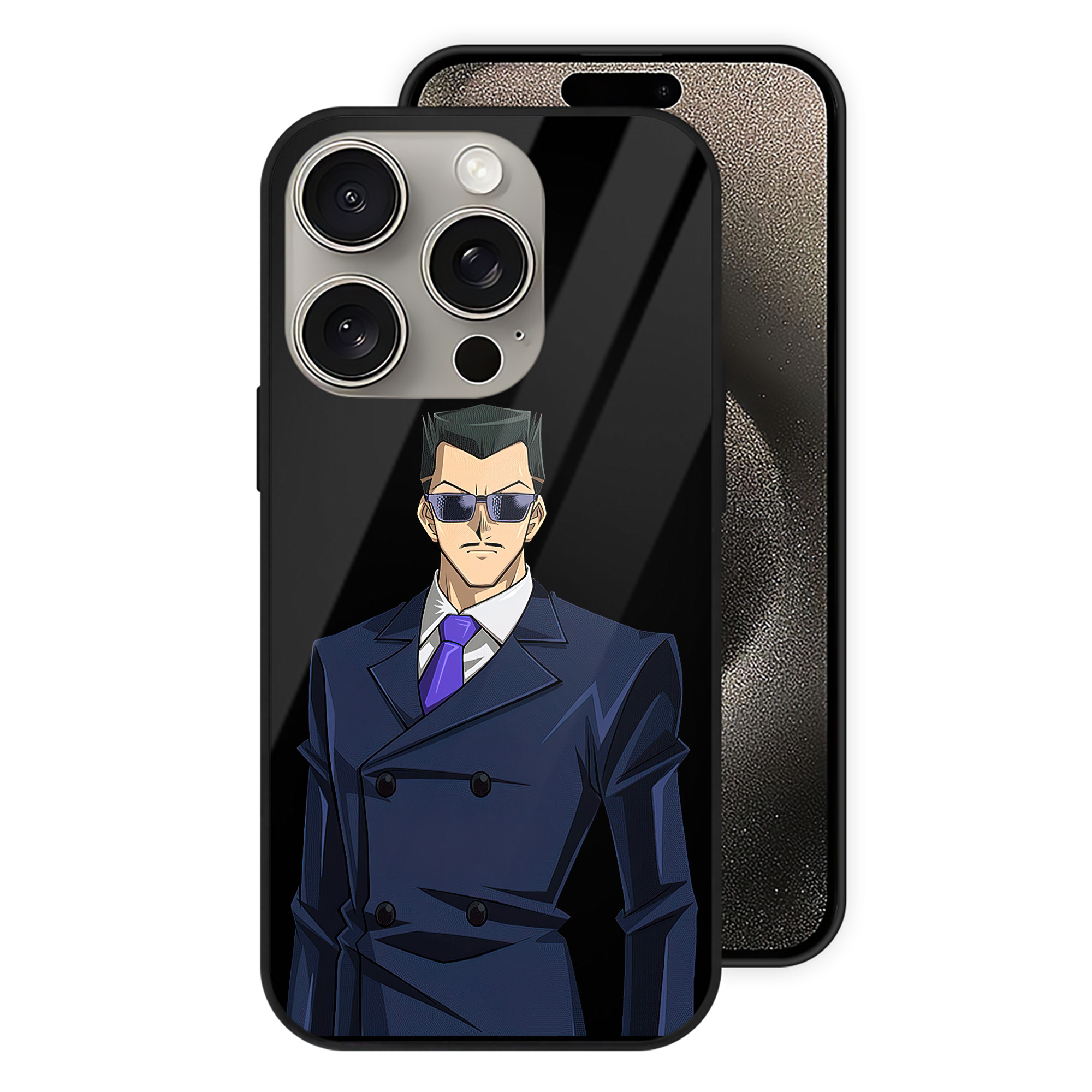 （画像用） 遊☆戯☆王 Yu-Gi-Oh! 【iPhone15Pro対応】スマホケース 耐衝撃＆黄変防止 背面ガラス