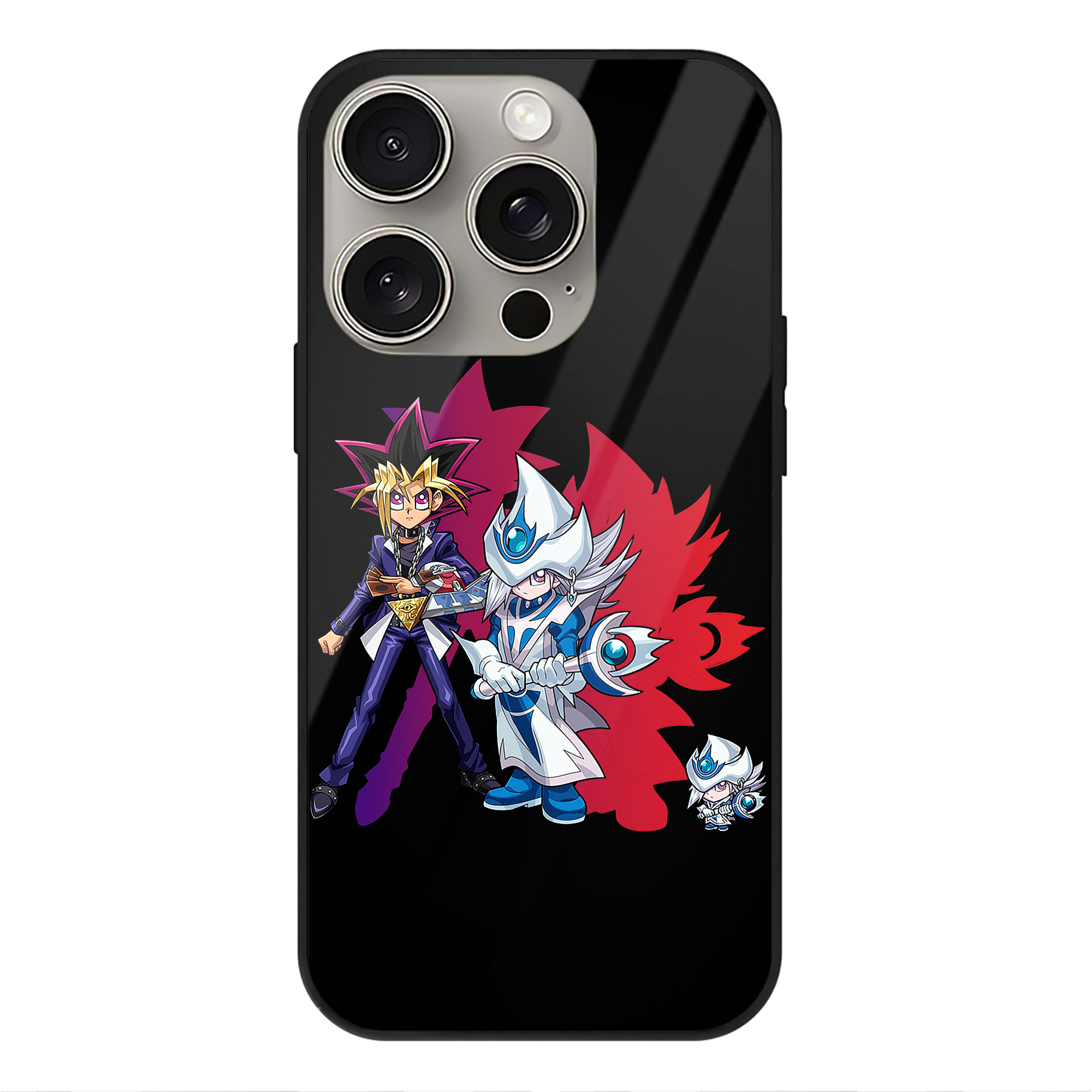 遊☆戯☆王 Yu-Gi-Oh! 【iPhone15Pro対応】スマホケース 耐衝撃＆黄変防止 背面ガラス