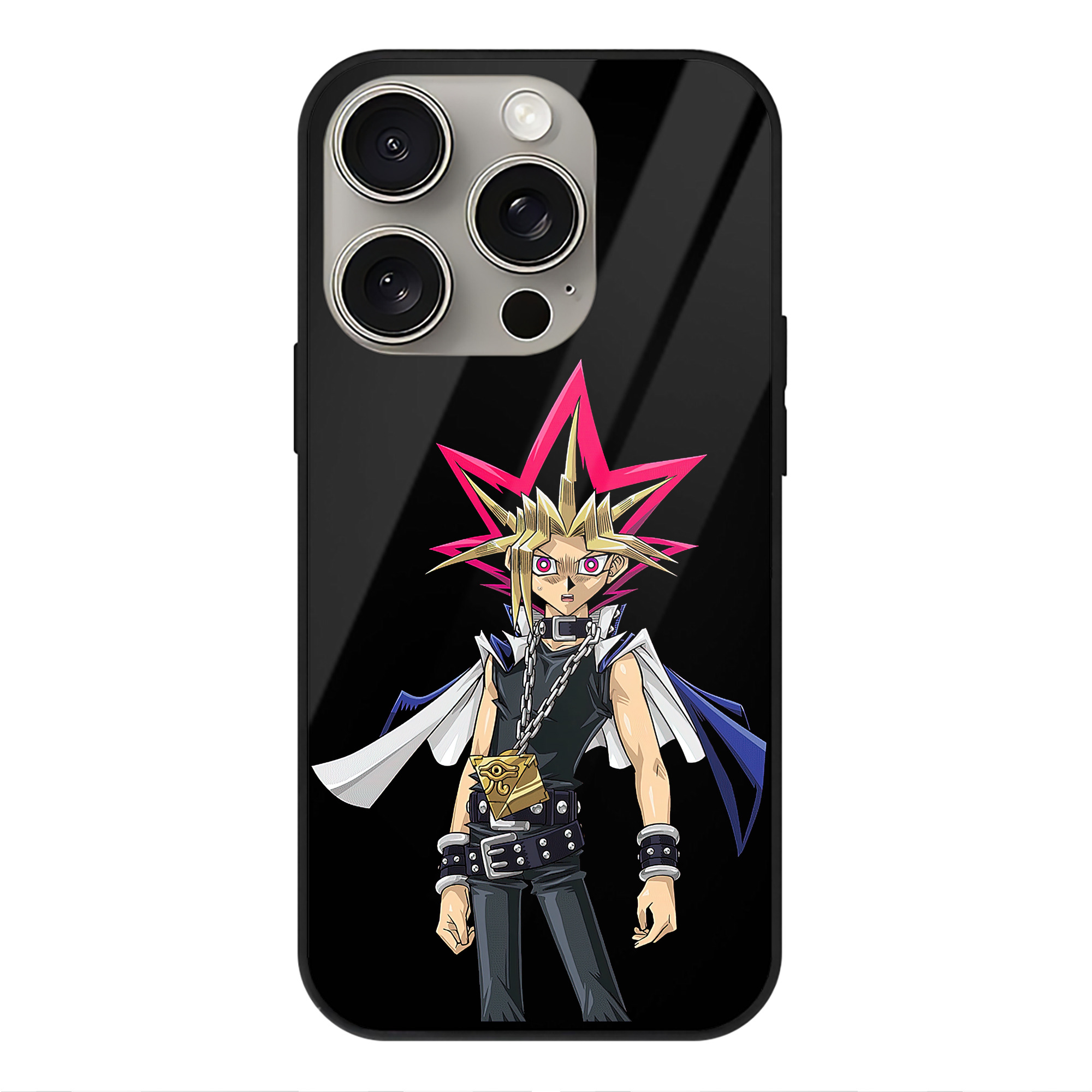 遊☆戯☆王 Yu-Gi-Oh! 【iPhone15Pro対応】スマホケース 耐衝撃＆黄変防止 背面ガラス