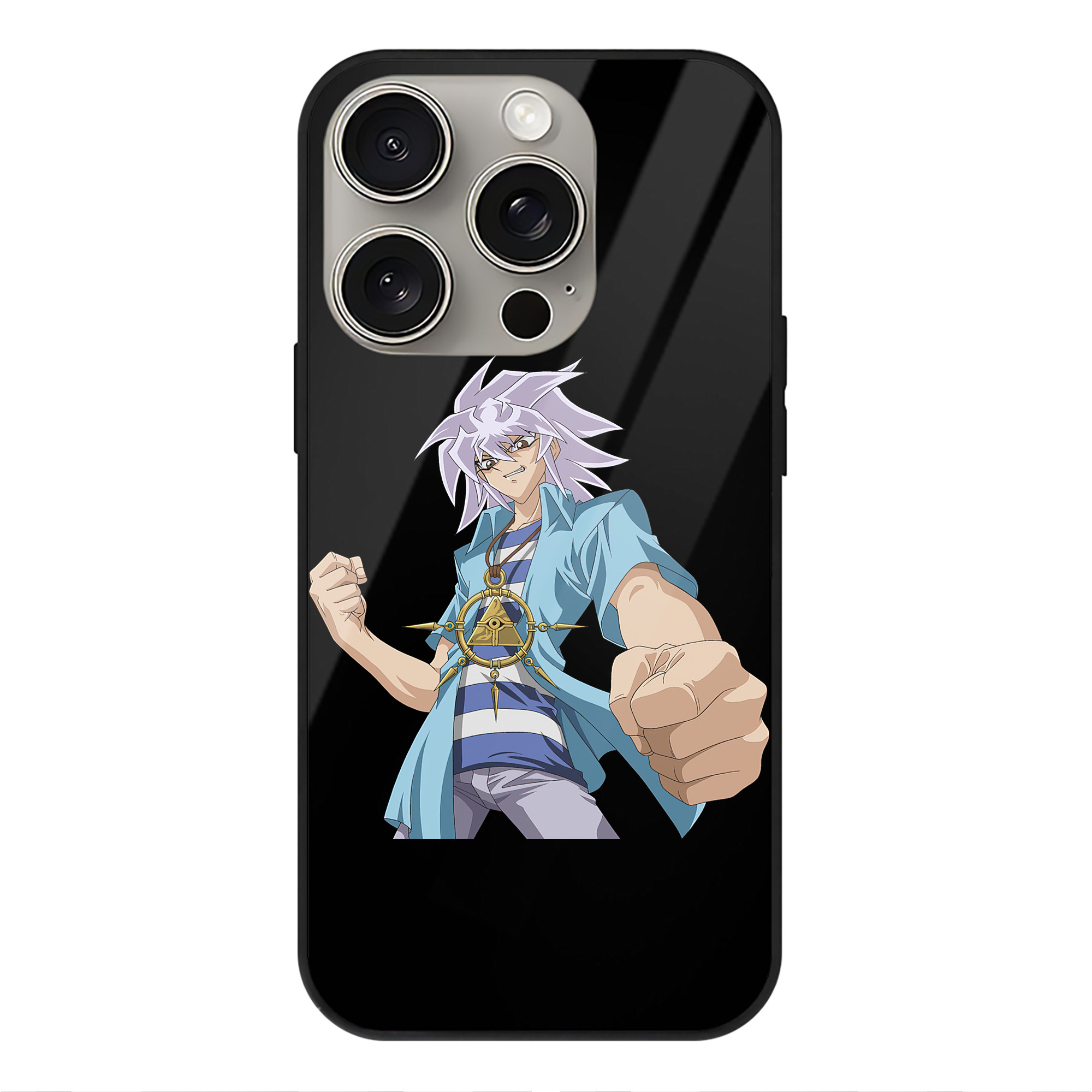 遊☆戯☆王 Yu-Gi-Oh! 【iPhone15Pro対応】スマホケース 耐衝撃＆黄変防止 背面ガラス