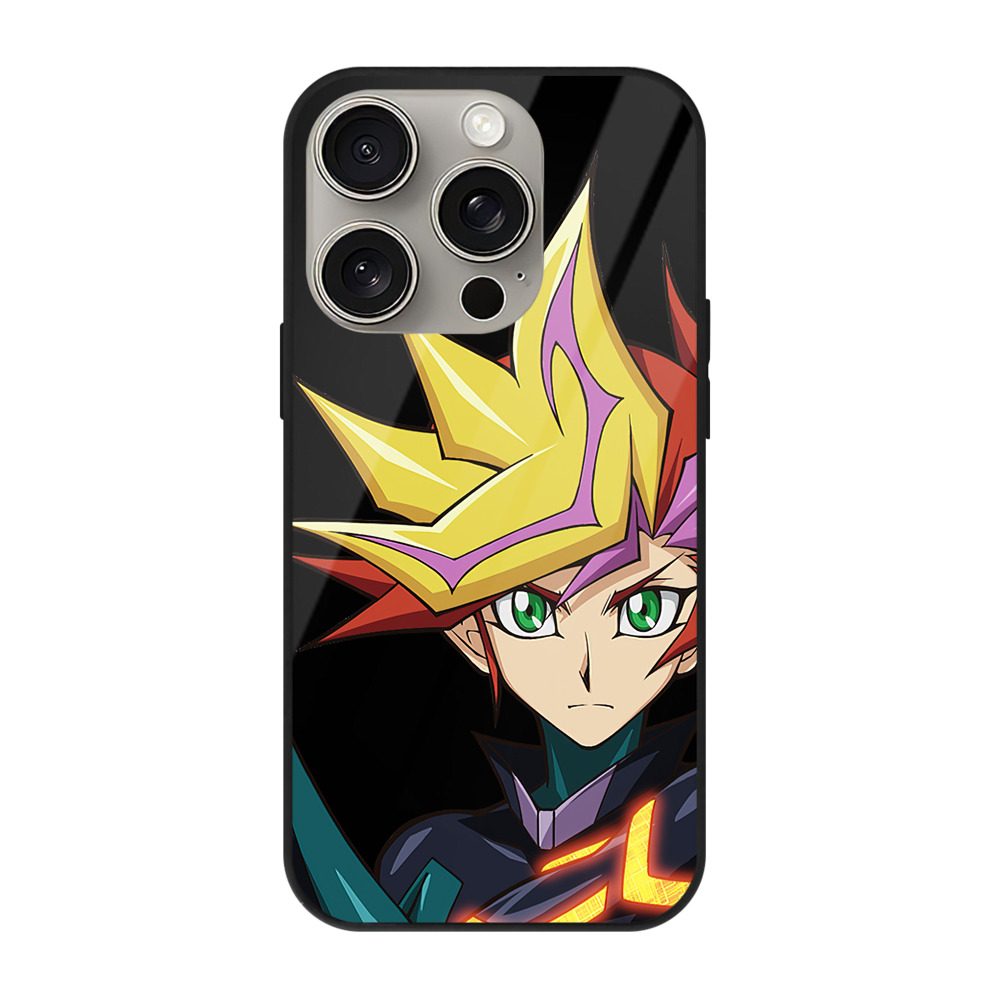 （画像用） 遊☆戯☆王 Yu-Gi-Oh! 【iPhone15Pro対応】スマホケース 耐衝撃＆黄変防止 背面ガラス