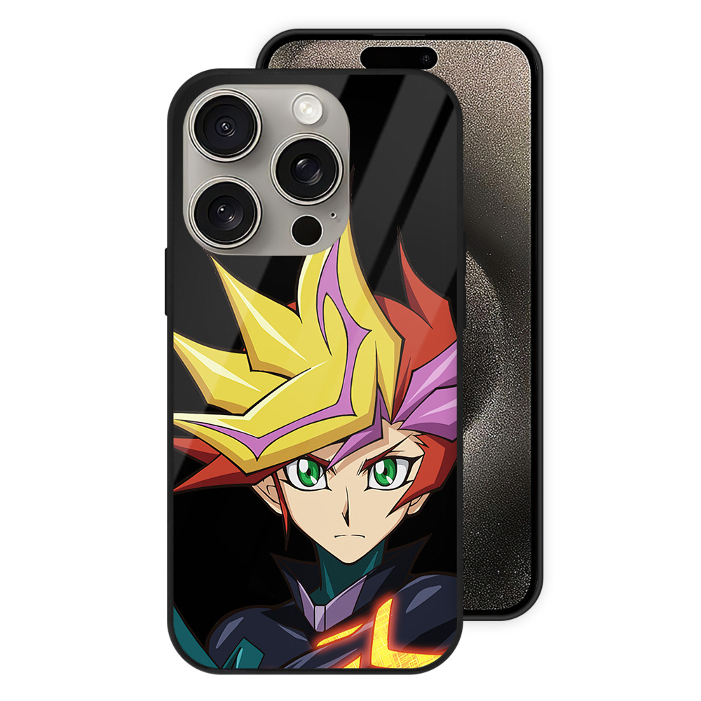（画像用） 遊☆戯☆王 Yu-Gi-Oh! 【iPhone15Pro対応】スマホケース 耐衝撃＆黄変防止 背面ガラス