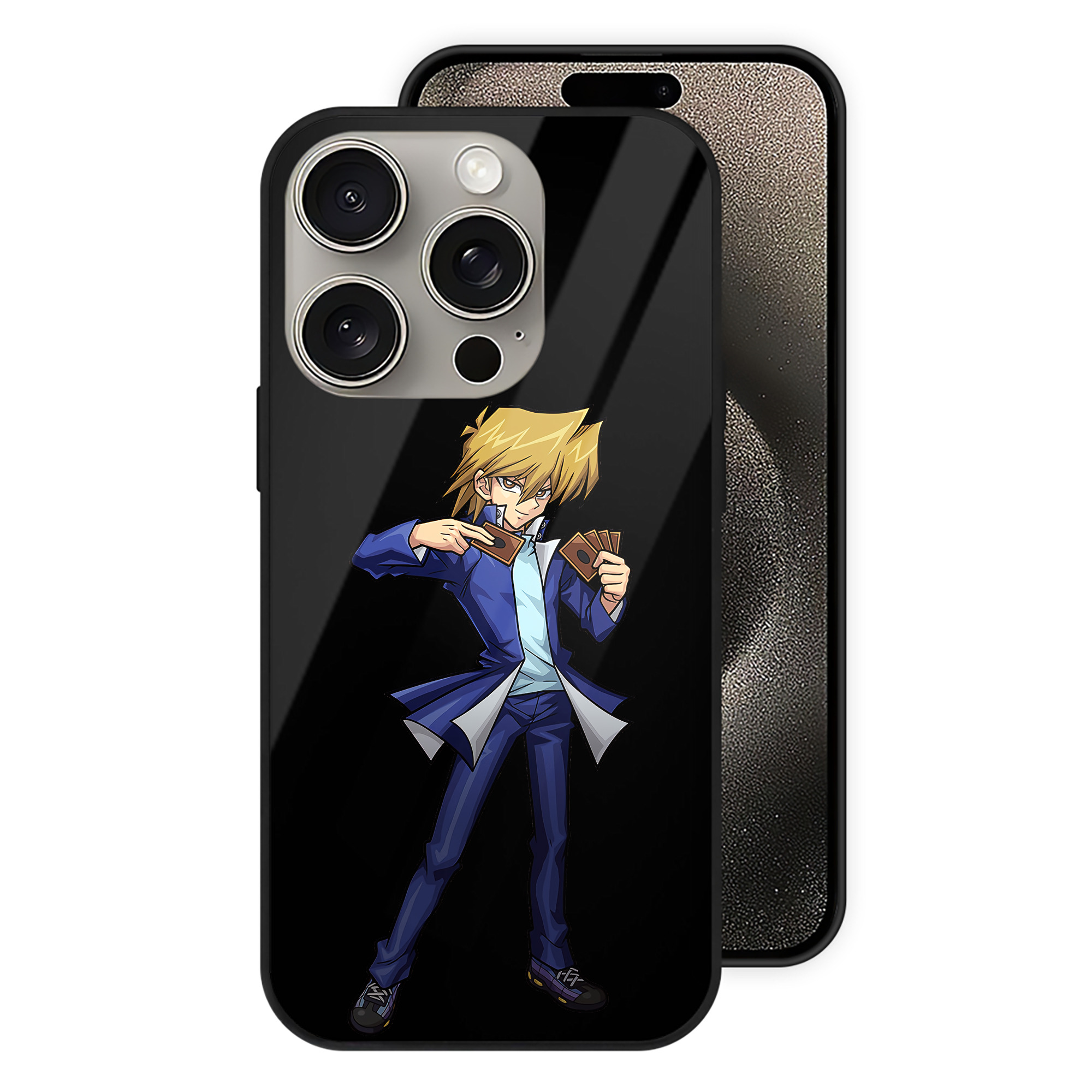 （画像用） 遊☆戯☆王 Yu-Gi-Oh! 【iPhone15Pro対応】スマホケース 耐衝撃＆黄変防止 背面ガラス