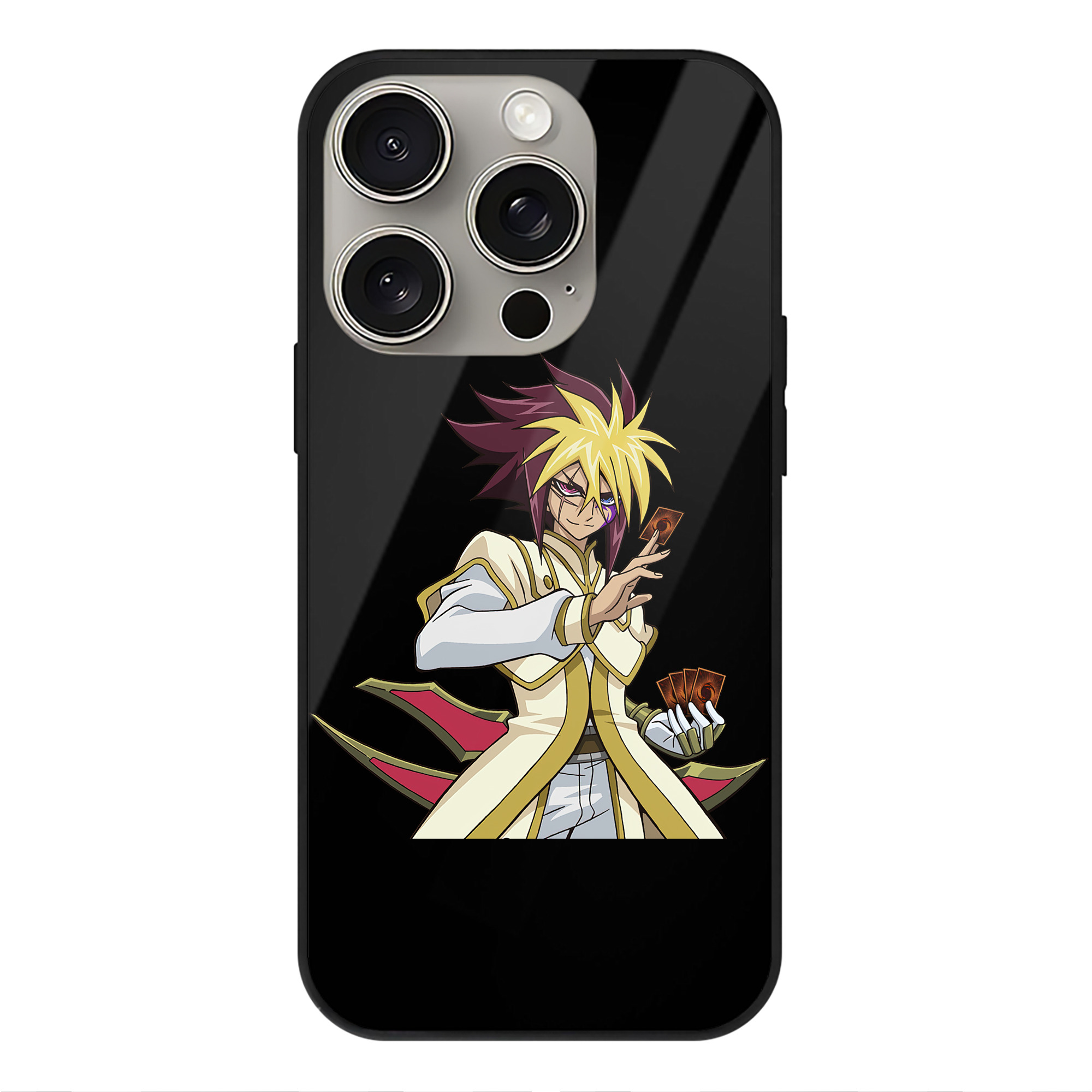 遊☆戯☆王 Yu-Gi-Oh! 【iPhone15Pro対応】スマホケース 耐衝撃＆黄変防止 背面ガラス