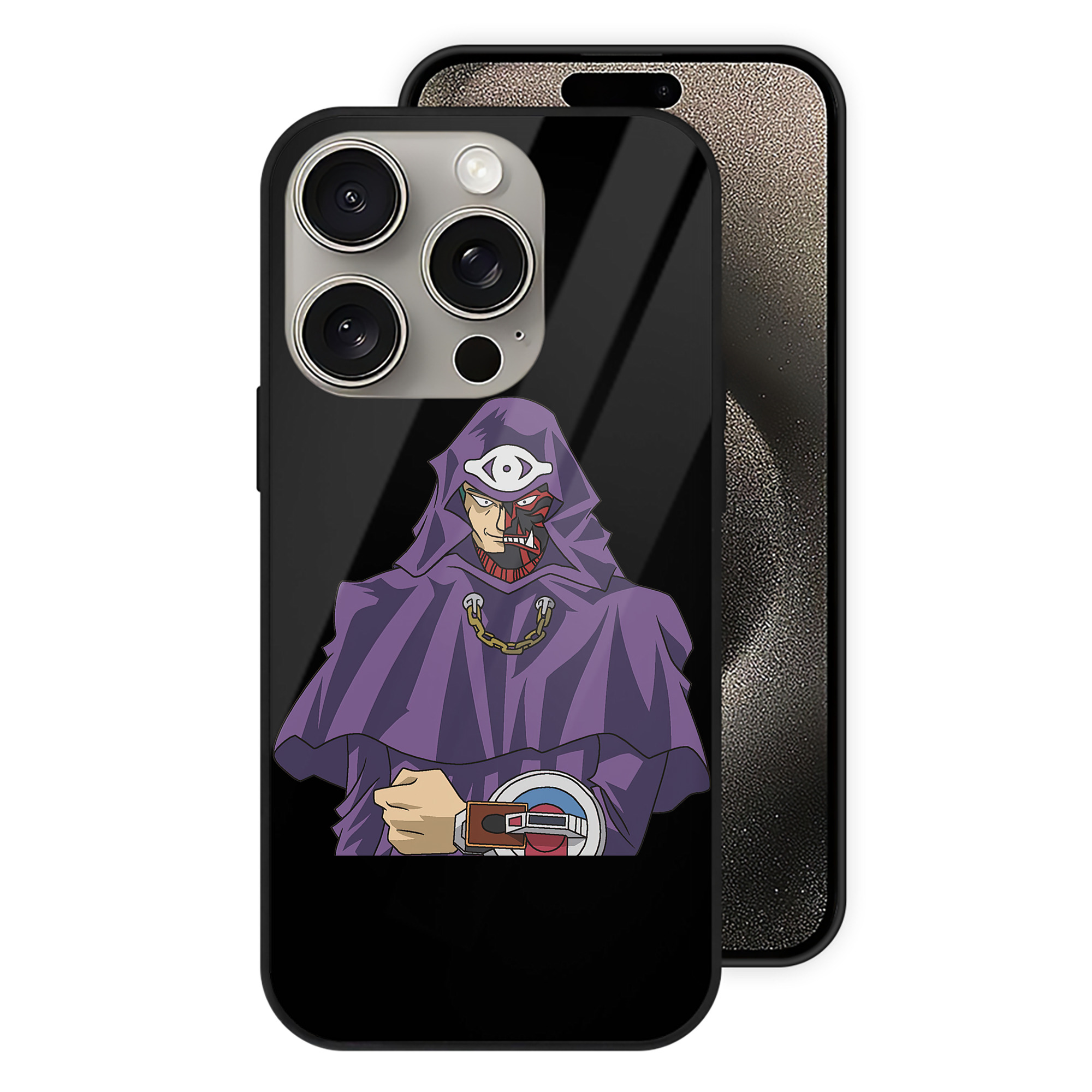 （画像用） 遊☆戯☆王 Yu-Gi-Oh! 【iPhone15Pro対応】スマホケース 耐衝撃＆黄変防止 背面ガラス
