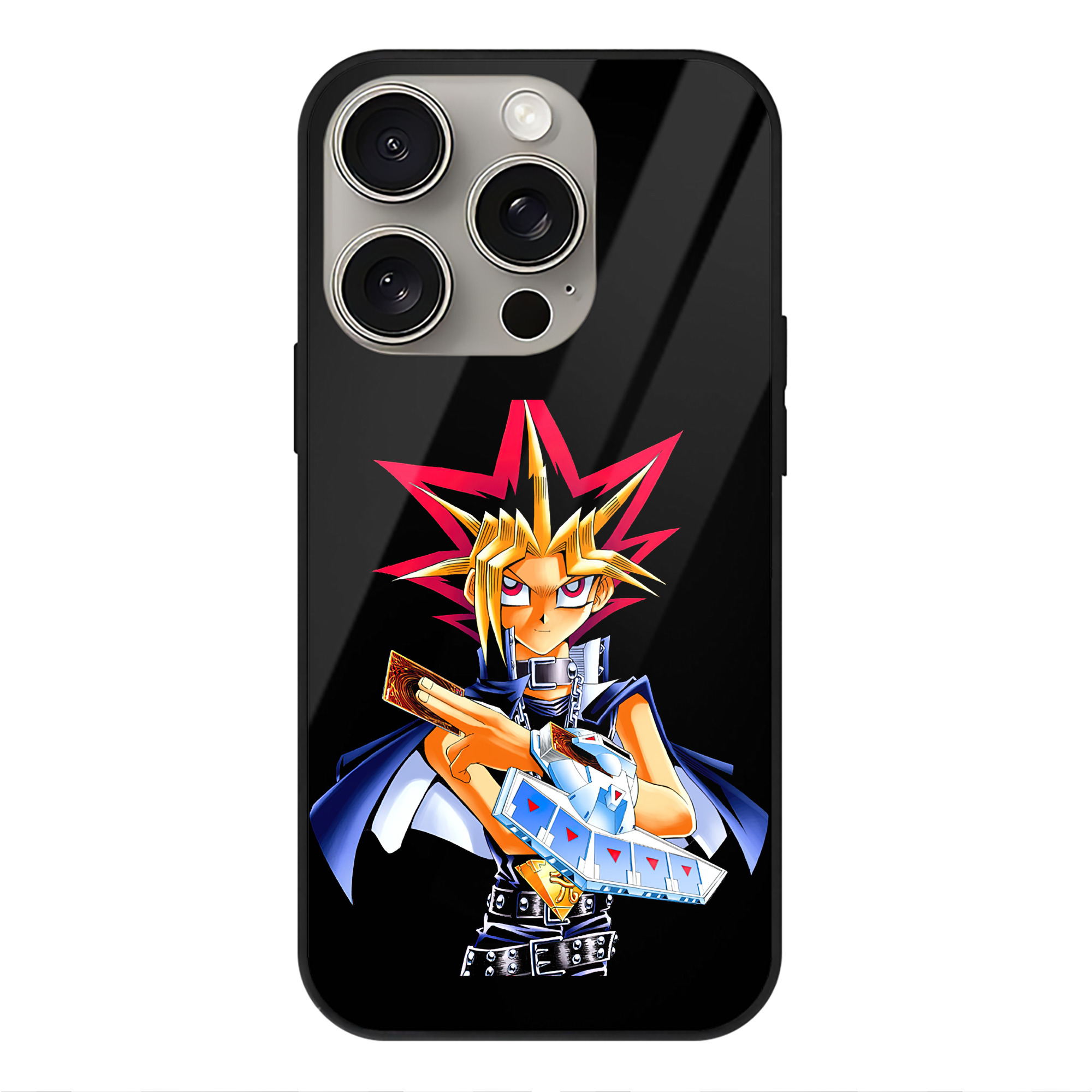 遊☆戯☆王 Yu-Gi-Oh! 【iPhone15Pro対応】スマホケース 耐衝撃＆黄変防止 背面ガラス