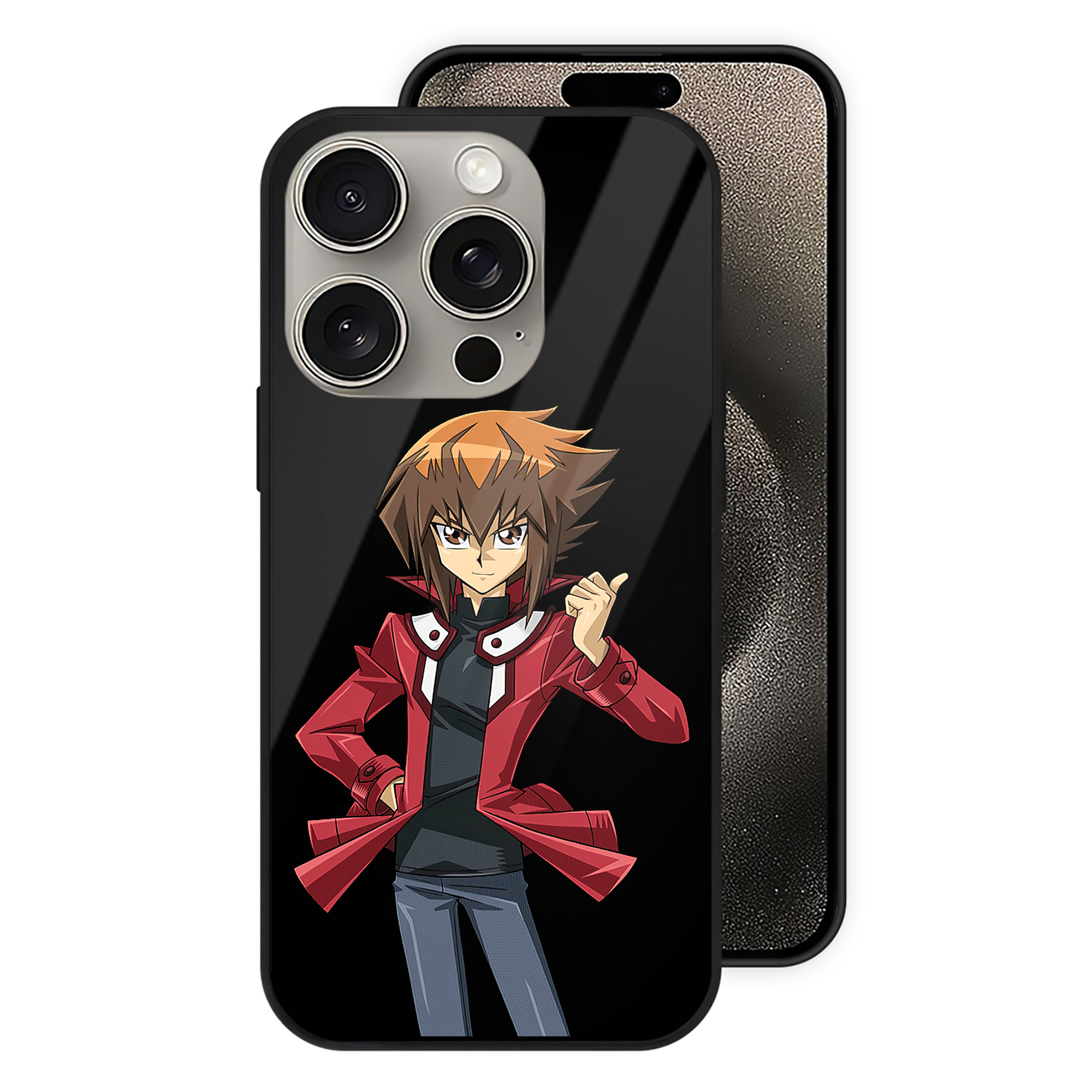 （画像用） 遊☆戯☆王 Yu-Gi-Oh! 【iPhone15Pro対応】スマホケース 耐衝撃＆黄変防止 背面ガラス