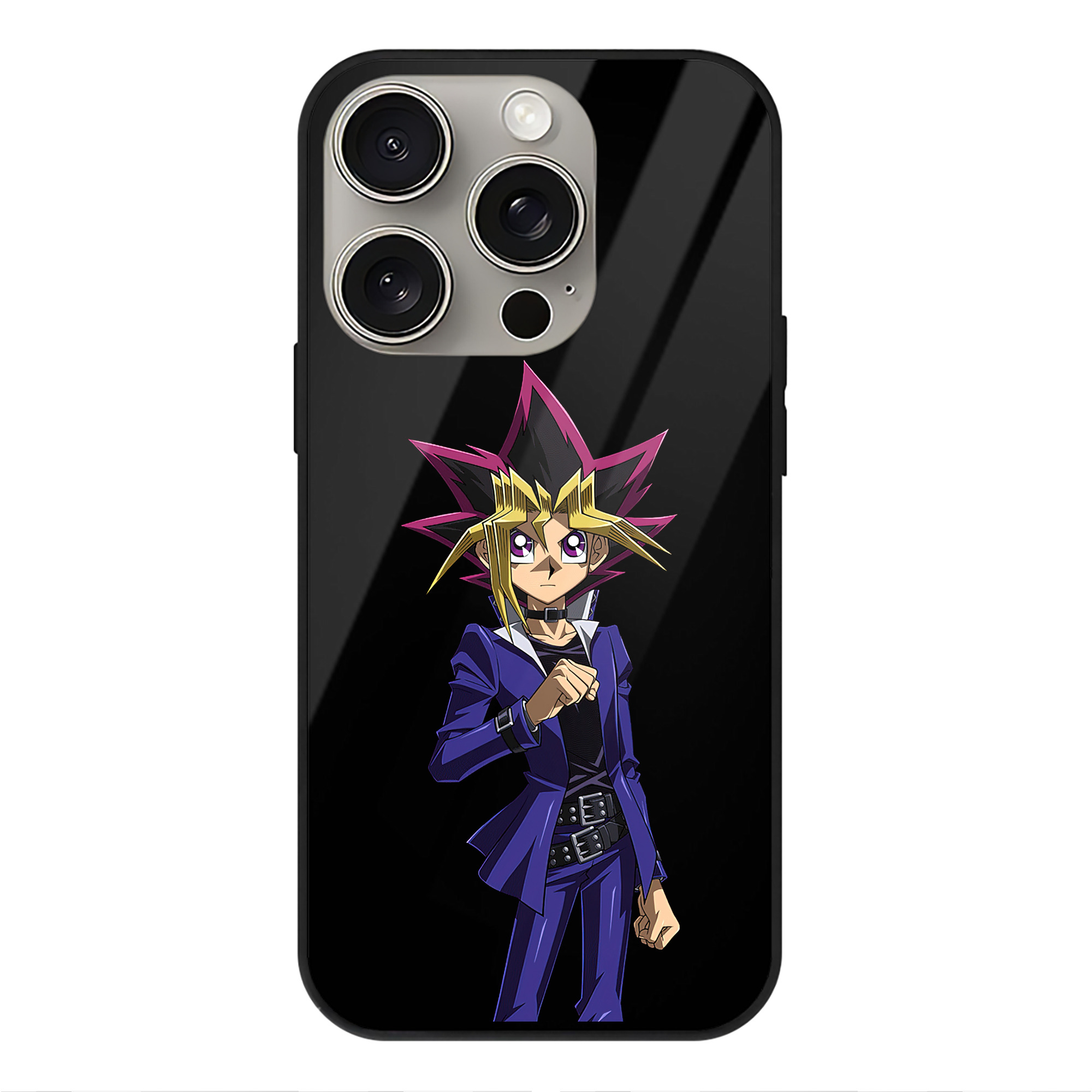 遊☆戯☆王 Yu-Gi-Oh! 【iPhone15Pro対応】スマホケース 耐衝撃＆黄変防止 背面ガラス