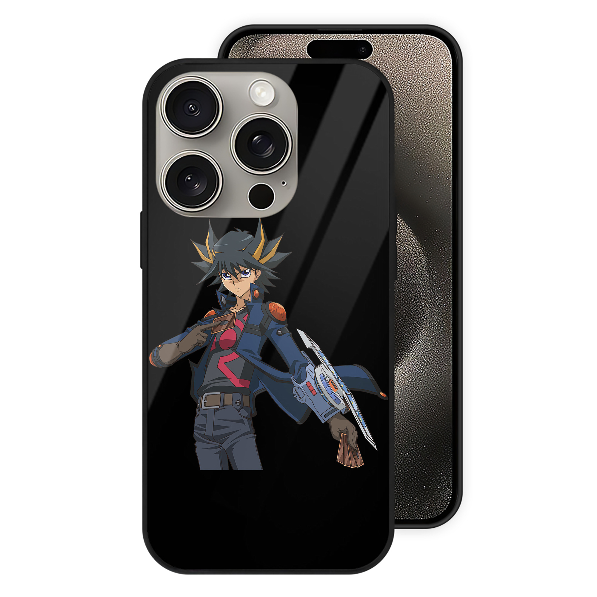 遊☆戯☆王 Yu-Gi-Oh! 【iPhone15Pro対応】スマホケース 耐衝撃＆黄変防止 背面ガラス