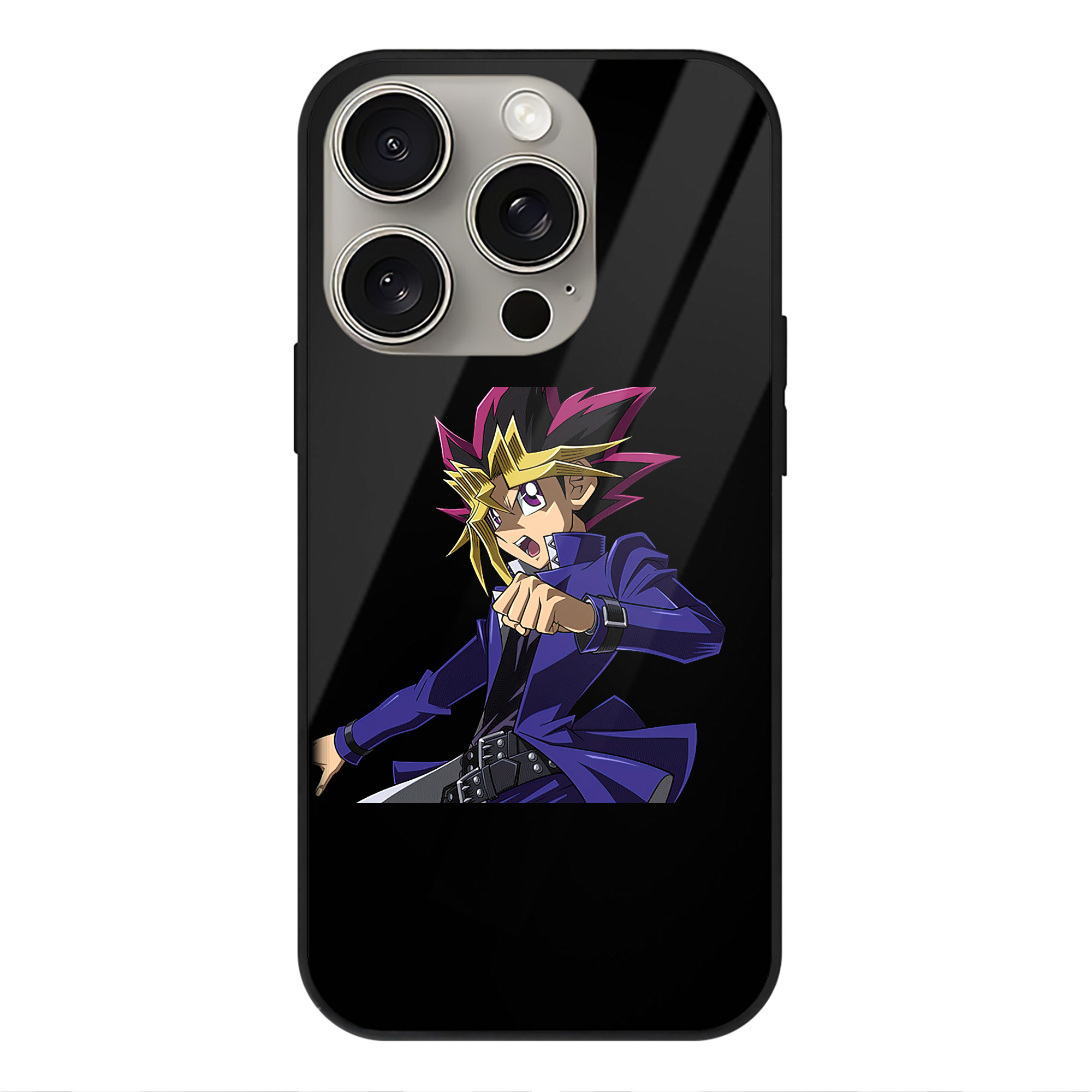 遊☆戯☆王 Yu-Gi-Oh! 【iPhone15Pro対応】スマホケース 耐衝撃＆黄変防止 背面ガラス