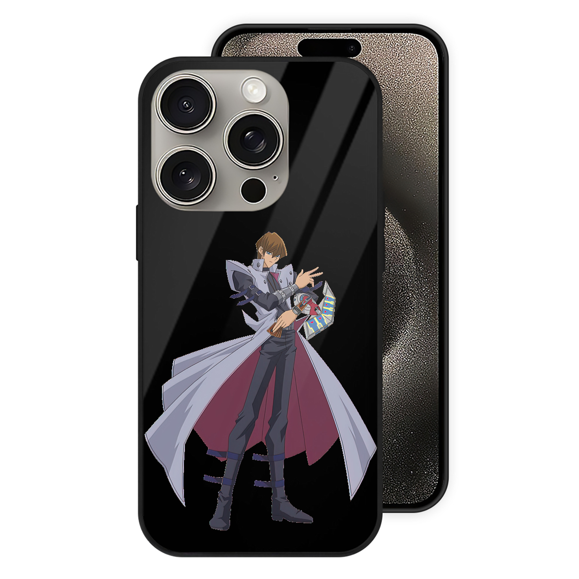 （画像用） 遊☆戯☆王 Yu-Gi-Oh! 【iPhone15Pro対応】スマホケース 耐衝撃＆黄変防止 背面ガラス