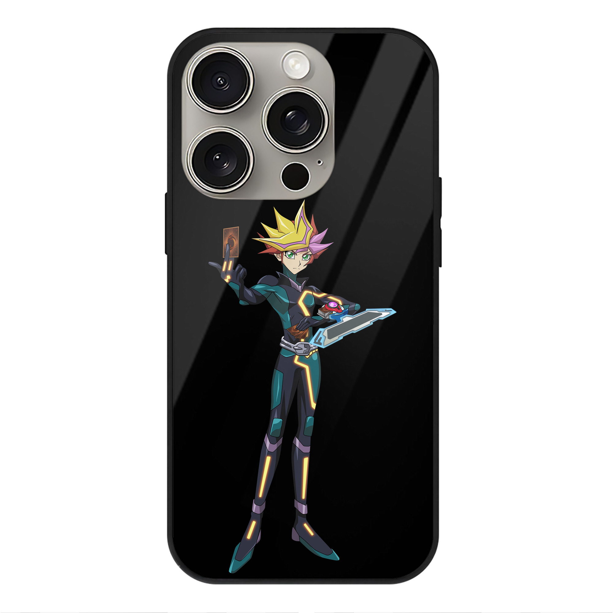 遊☆戯☆王 Yu-Gi-Oh! 【iPhone15Pro対応】スマホケース 耐衝撃＆黄変防止 背面ガラス