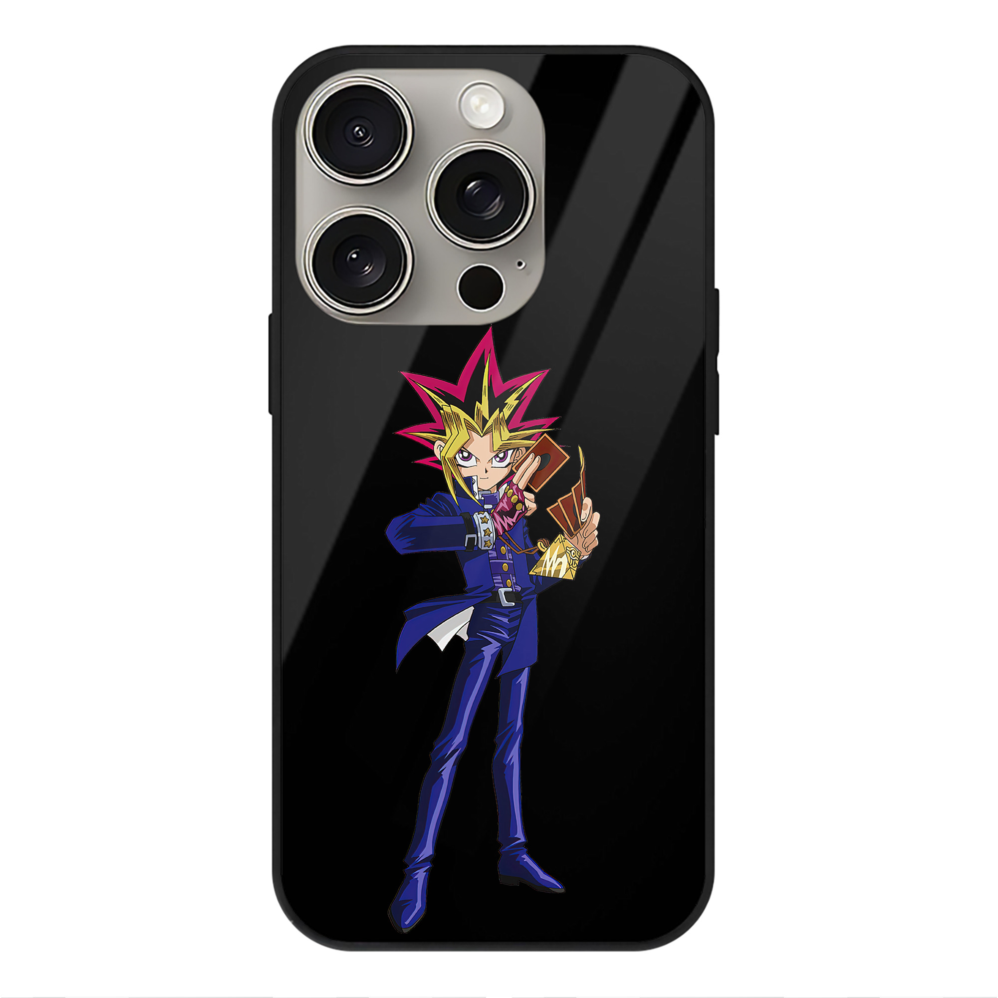 遊☆戯☆王 Yu-Gi-Oh! 【iPhone15Pro対応】スマホケース 耐衝撃＆黄変防止 背面ガラス