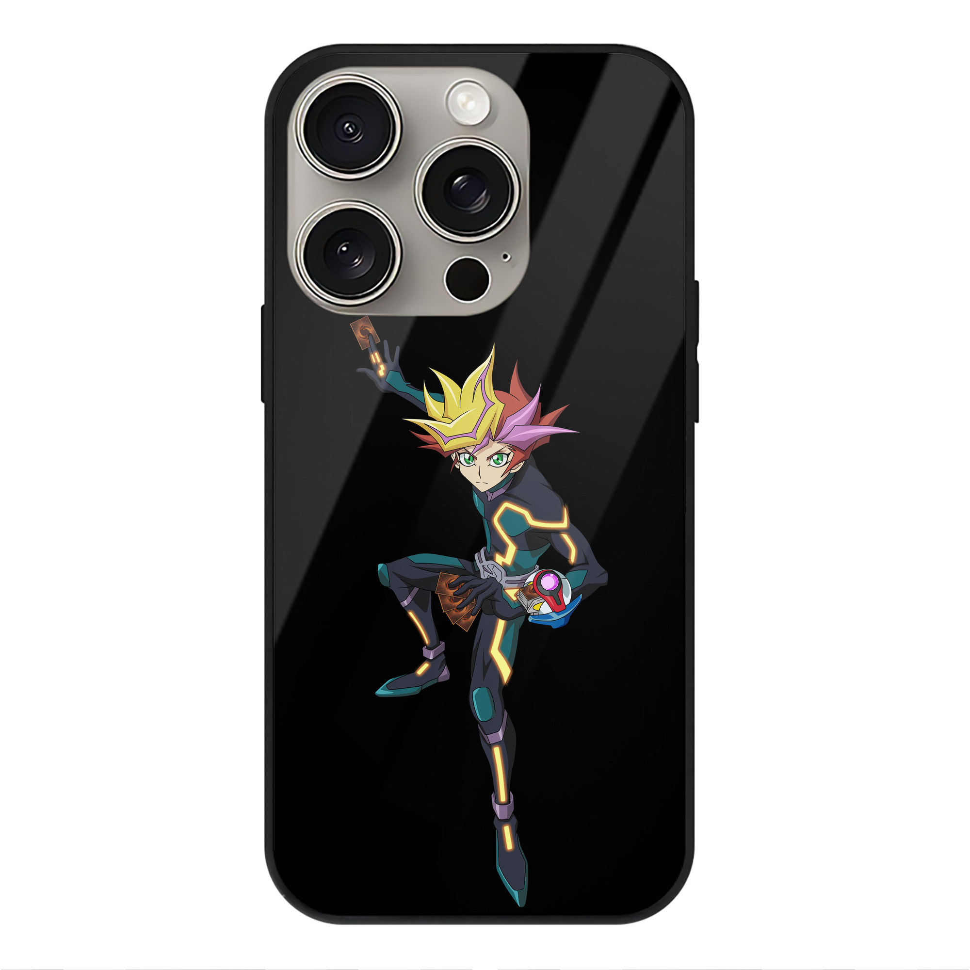 遊☆戯☆王 Yu-Gi-Oh! 【iPhone15Pro対応】スマホケース 耐衝撃＆黄変防止 背面ガラス