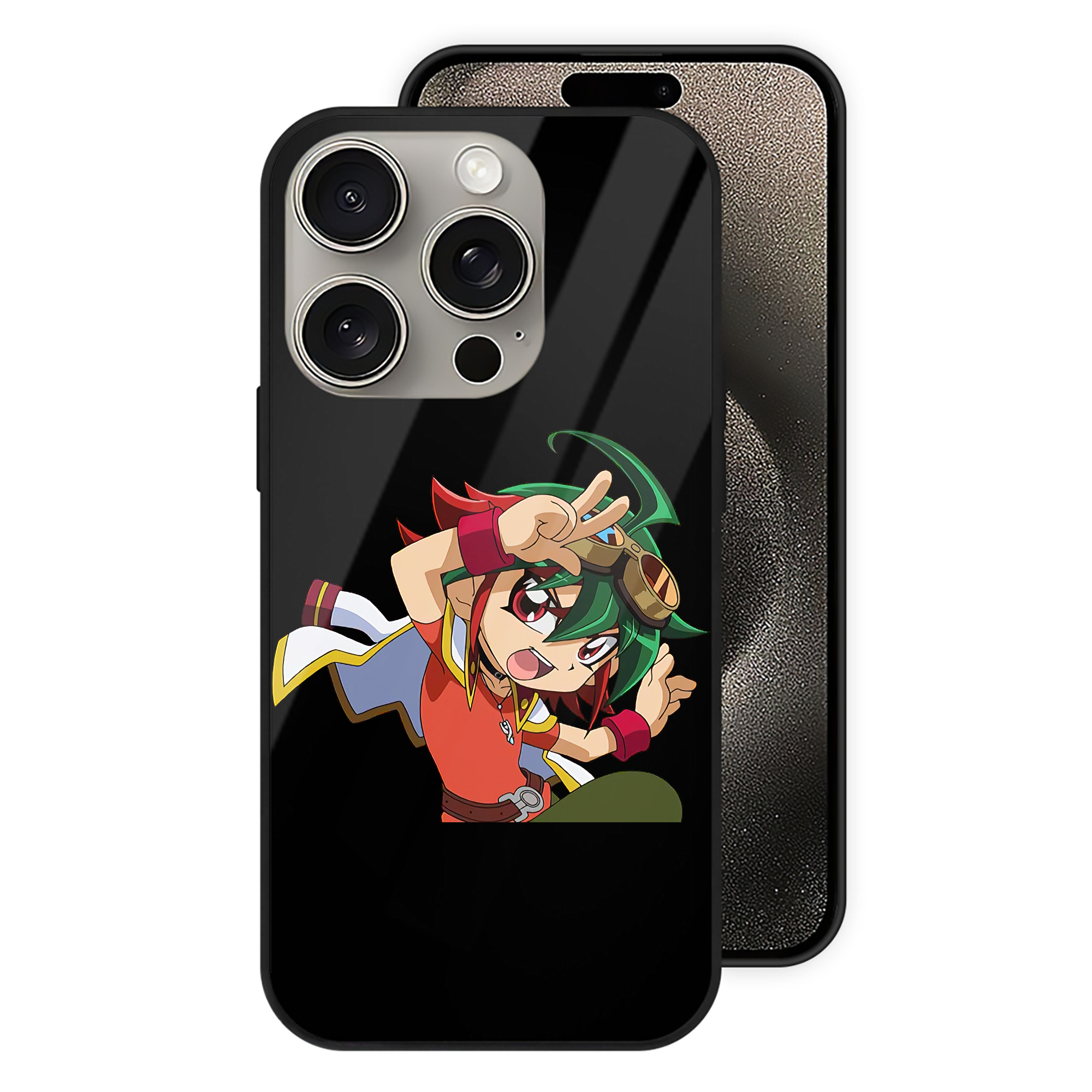 （画像用） 遊☆戯☆王 Yu-Gi-Oh! 【iPhone15Pro対応】スマホケース 耐衝撃＆黄変防止 背面ガラス