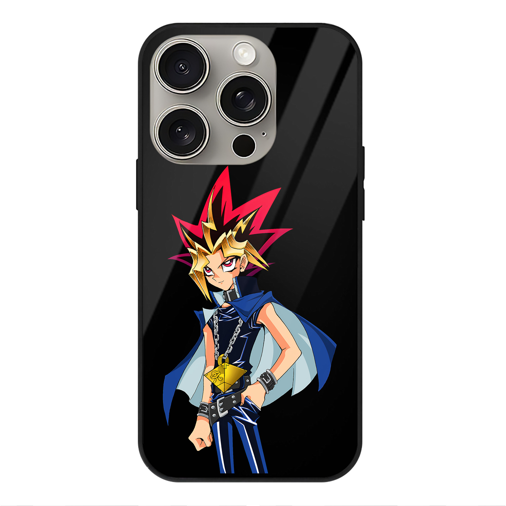 遊☆戯☆王 Yu-Gi-Oh! 【iPhone15Pro対応】スマホケース 耐衝撃＆黄変防止 背面ガラス