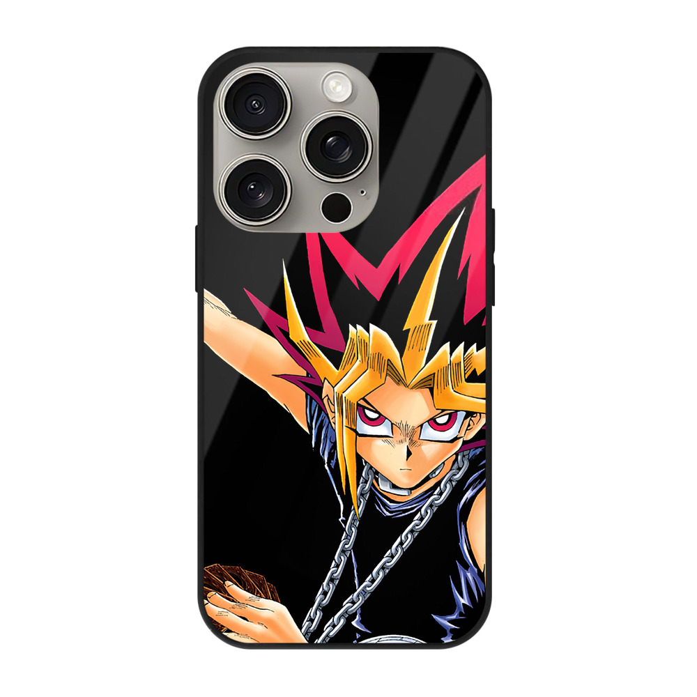 遊☆戯☆王 Yu-Gi-Oh! 【iPhone15Pro対応】スマホケース 耐衝撃＆黄変防止 背面ガラス