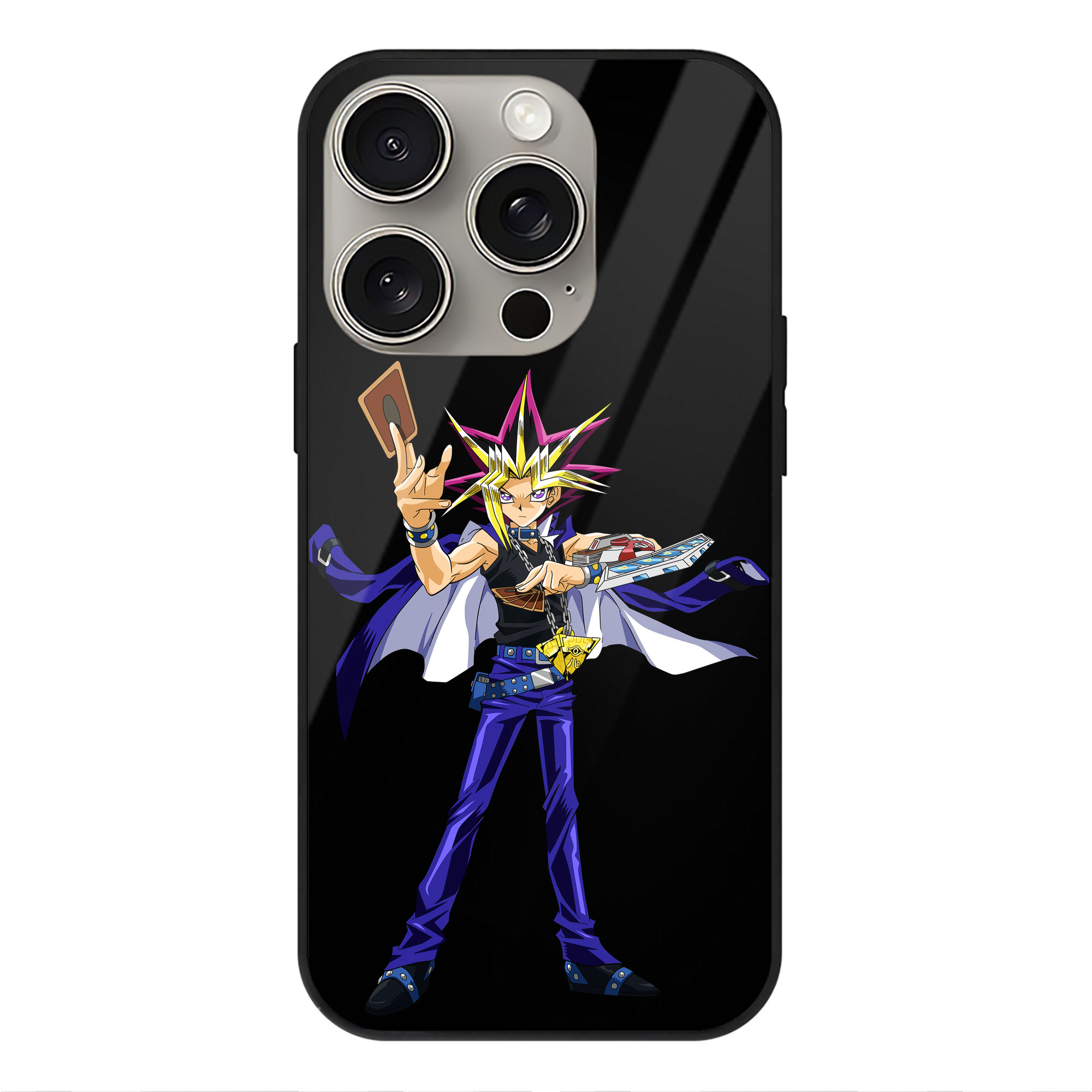 遊☆戯☆王 Yu-Gi-Oh! 【iPhone15Pro対応】スマホケース 耐衝撃＆黄変防止 背面ガラス
