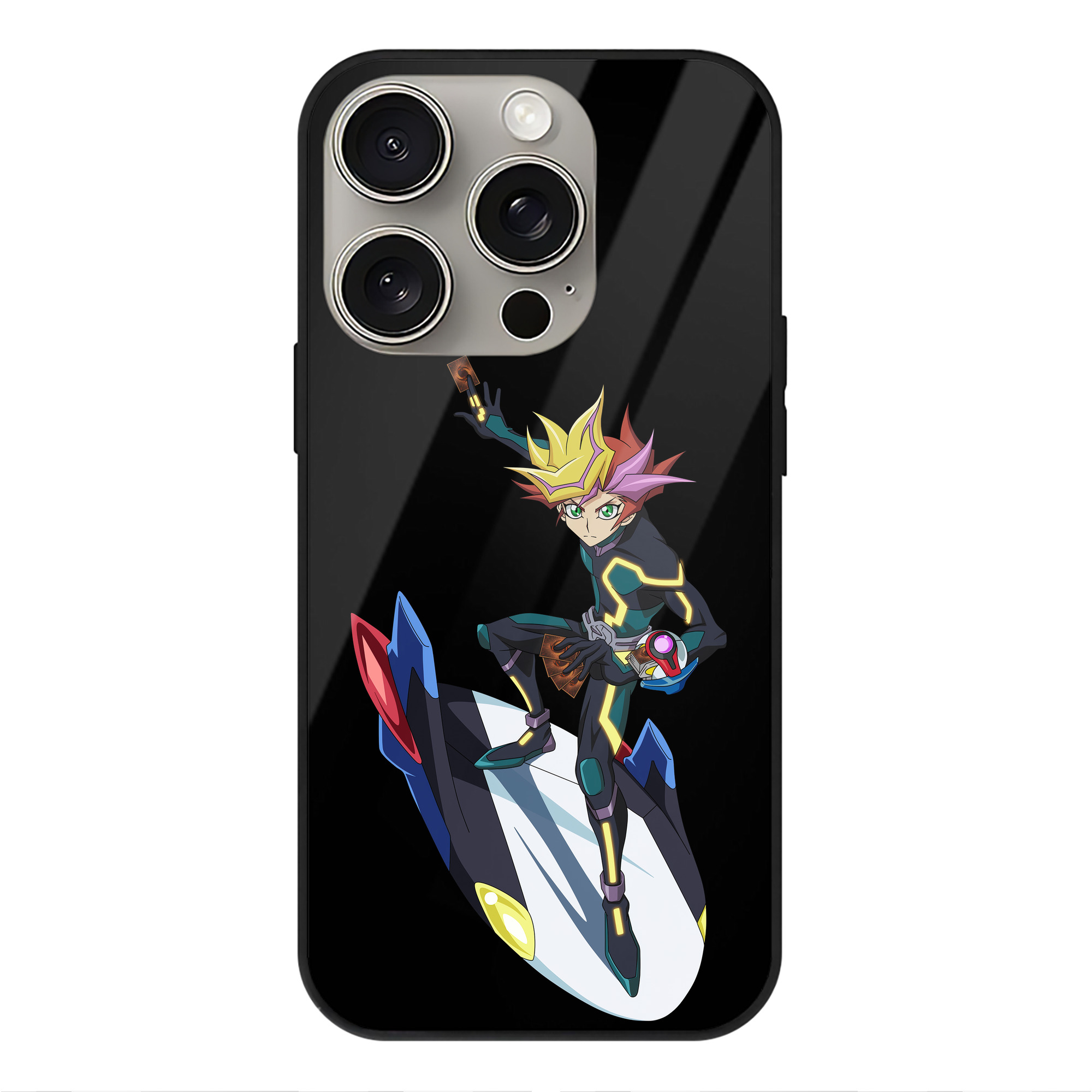 遊☆戯☆王 Yu-Gi-Oh! 【iPhone15Pro対応】スマホケース 耐衝撃＆黄変防止 背面ガラス