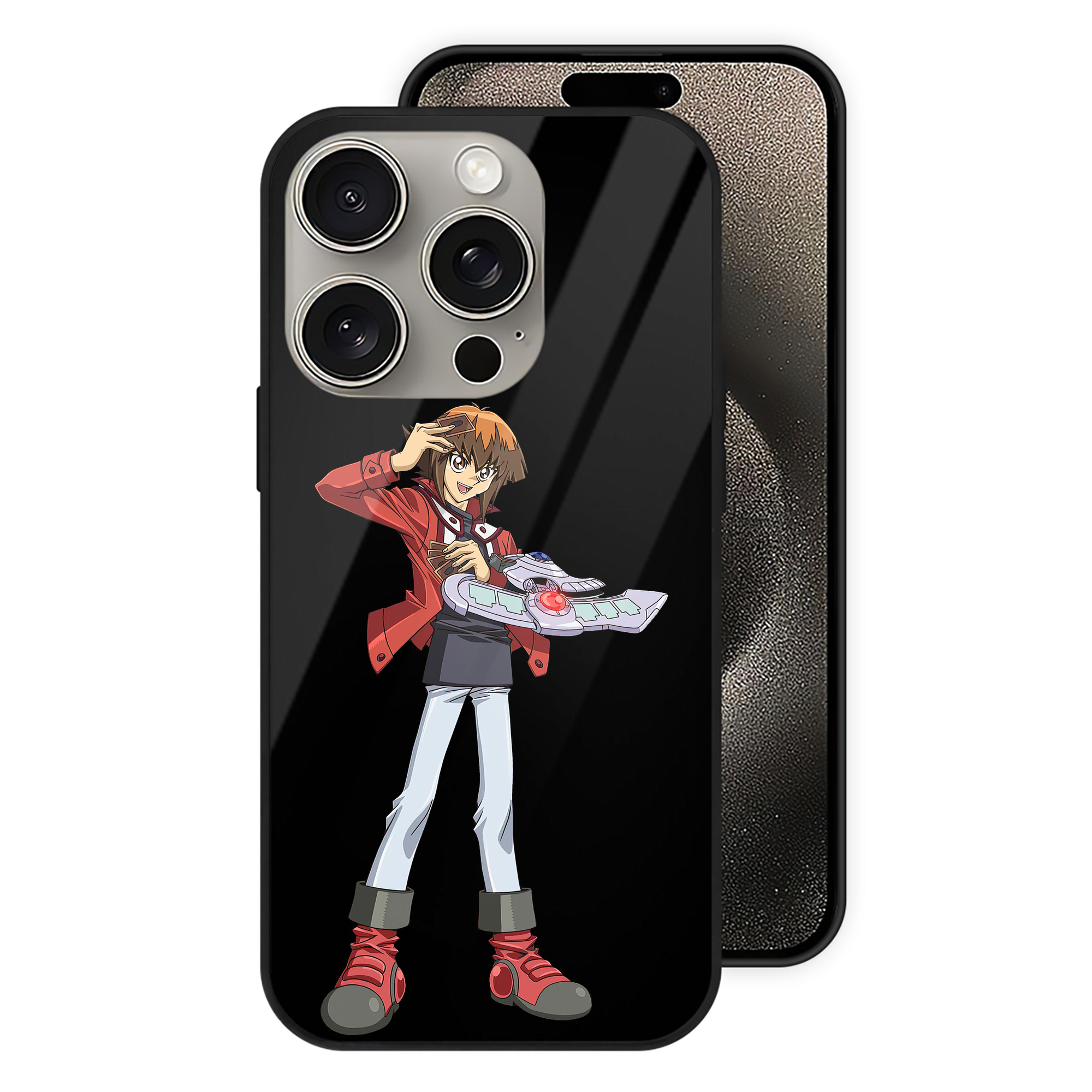 （画像用） 遊☆戯☆王 Yu-Gi-Oh! 【iPhone15Pro対応】スマホケース 耐衝撃＆黄変防止 背面ガラス