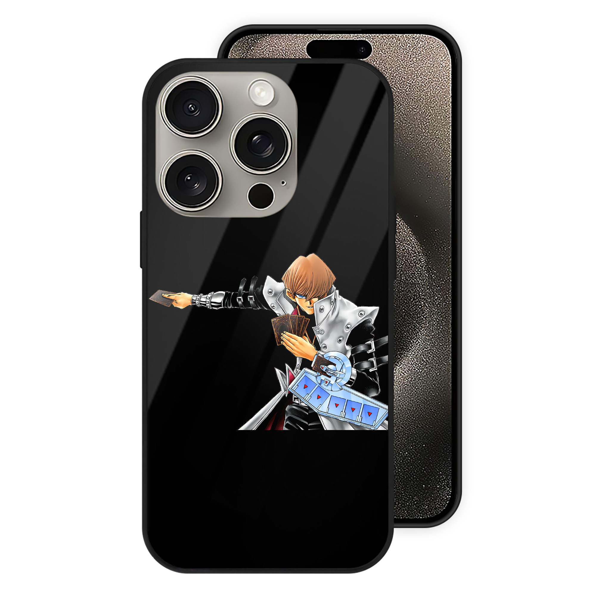 （画像用） 遊☆戯☆王 Yu-Gi-Oh! 【iPhone15Pro対応】スマホケース 耐衝撃＆黄変防止 背面ガラス