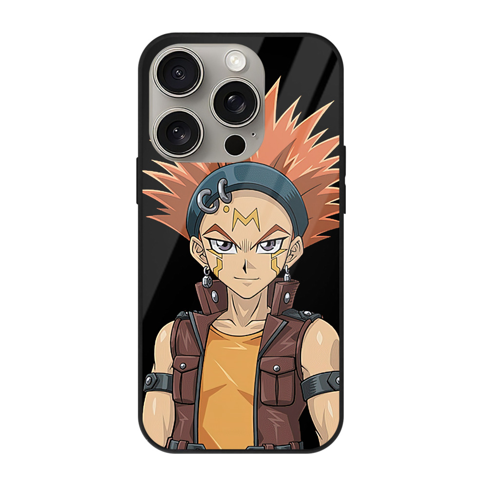 （画像用） 遊☆戯☆王 Yu-Gi-Oh! 【iPhone15Pro対応】スマホケース 耐衝撃＆黄変防止 背面ガラス