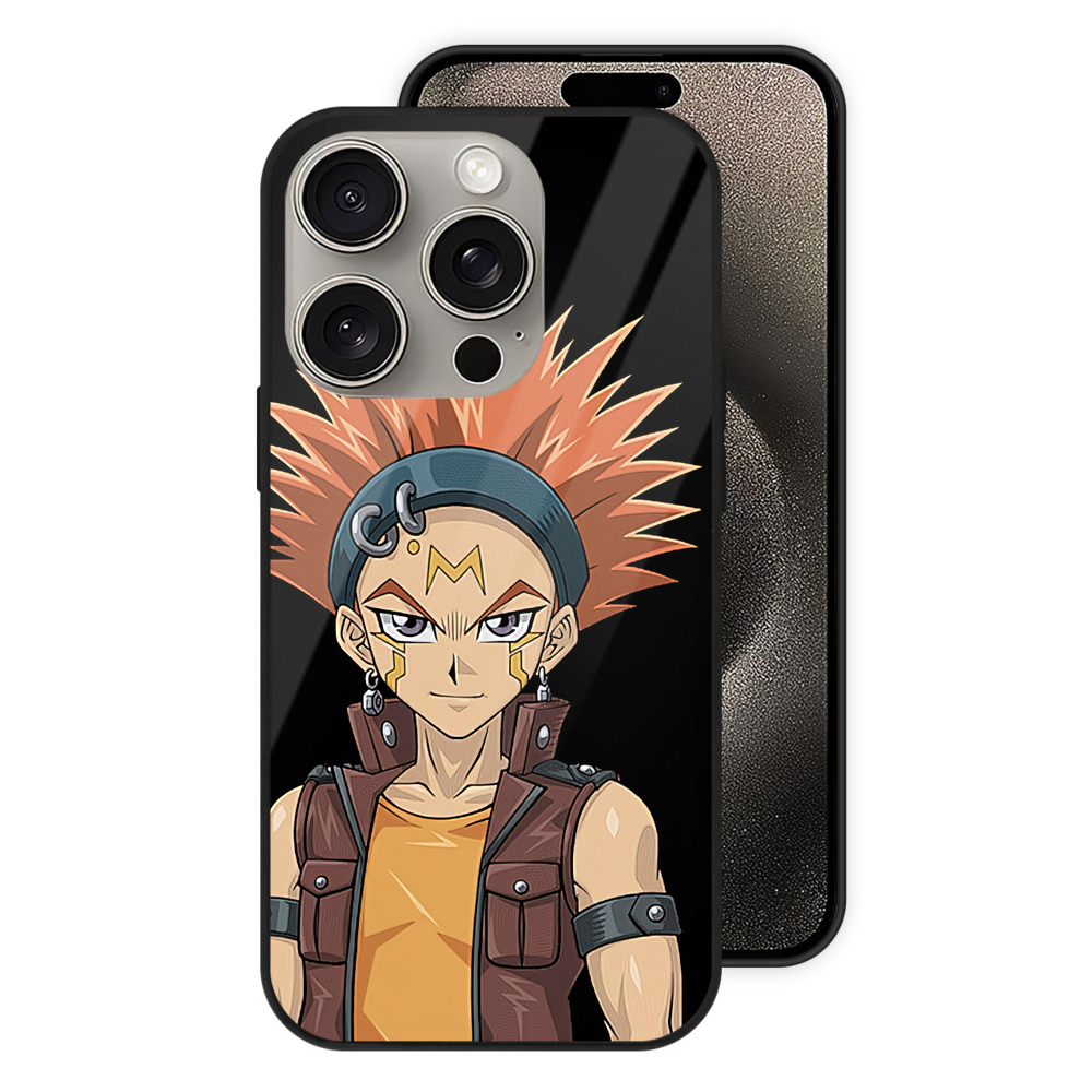 （画像用） 遊☆戯☆王 Yu-Gi-Oh! 【iPhone15Pro対応】スマホケース 耐衝撃＆黄変防止 背面ガラス