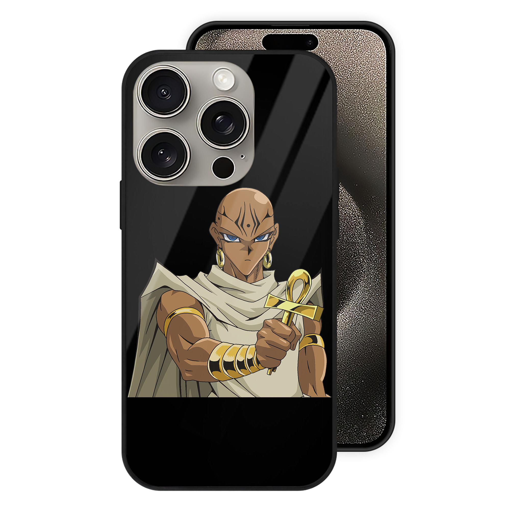 （画像用） 遊☆戯☆王 Yu-Gi-Oh! 【iPhone15Pro対応】スマホケース 耐衝撃＆黄変防止 背面ガラス