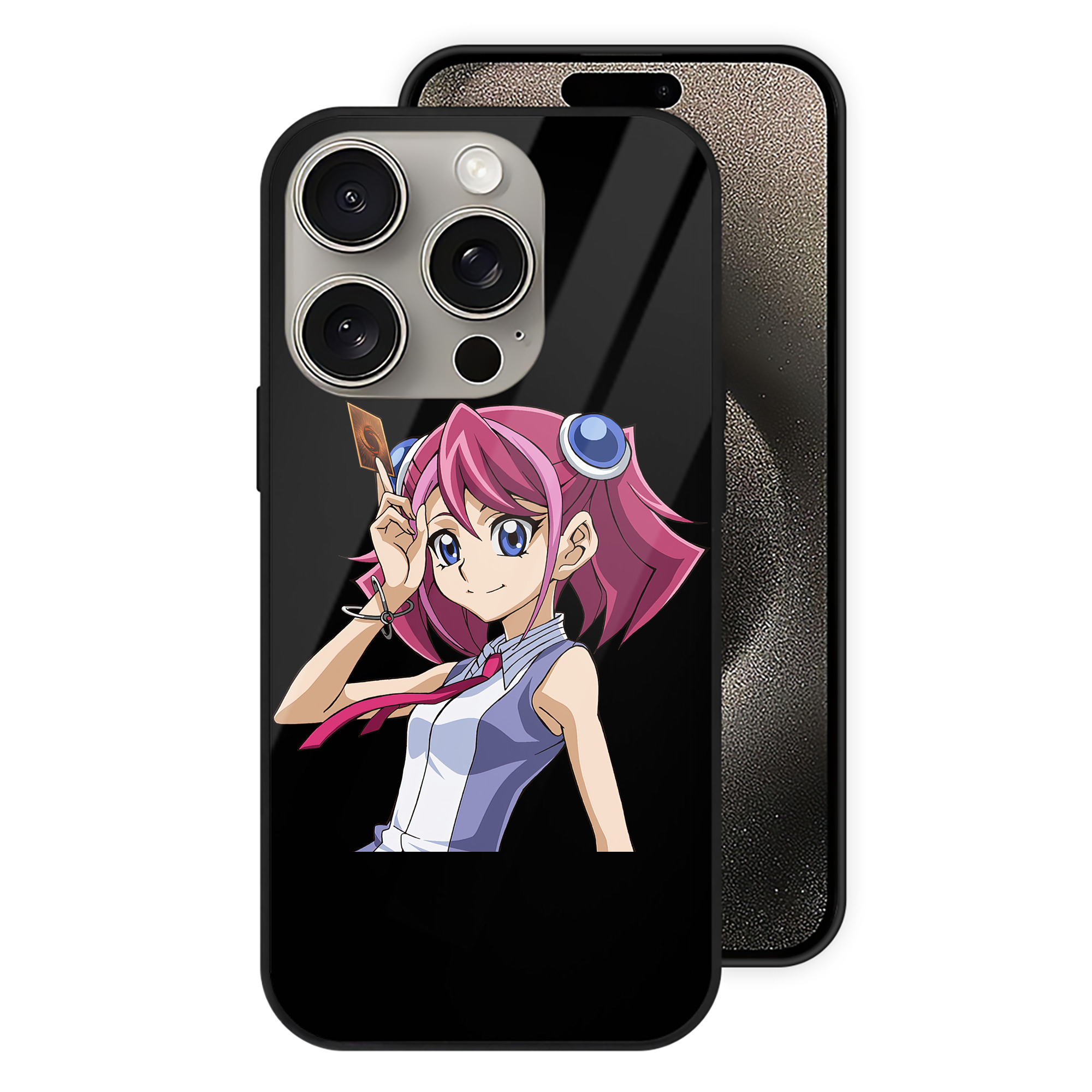 （画像用） 遊☆戯☆王 Yu-Gi-Oh! 【iPhone15Pro対応】スマホケース 耐衝撃＆黄変防止 背面ガラス