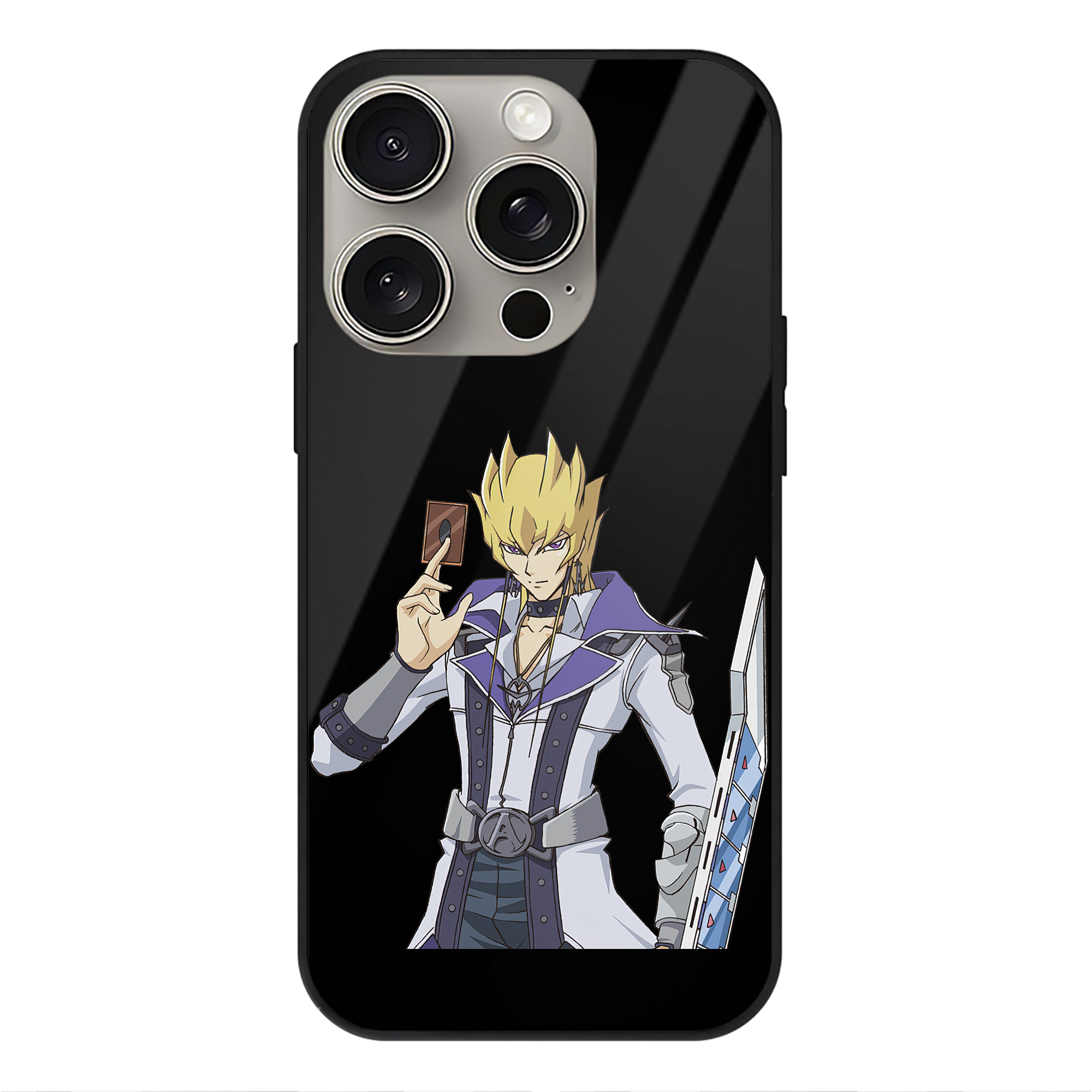 （画像用） 遊☆戯☆王 Yu-Gi-Oh! 【iPhone15Pro対応】スマホケース 耐衝撃＆黄変防止 背面ガラス