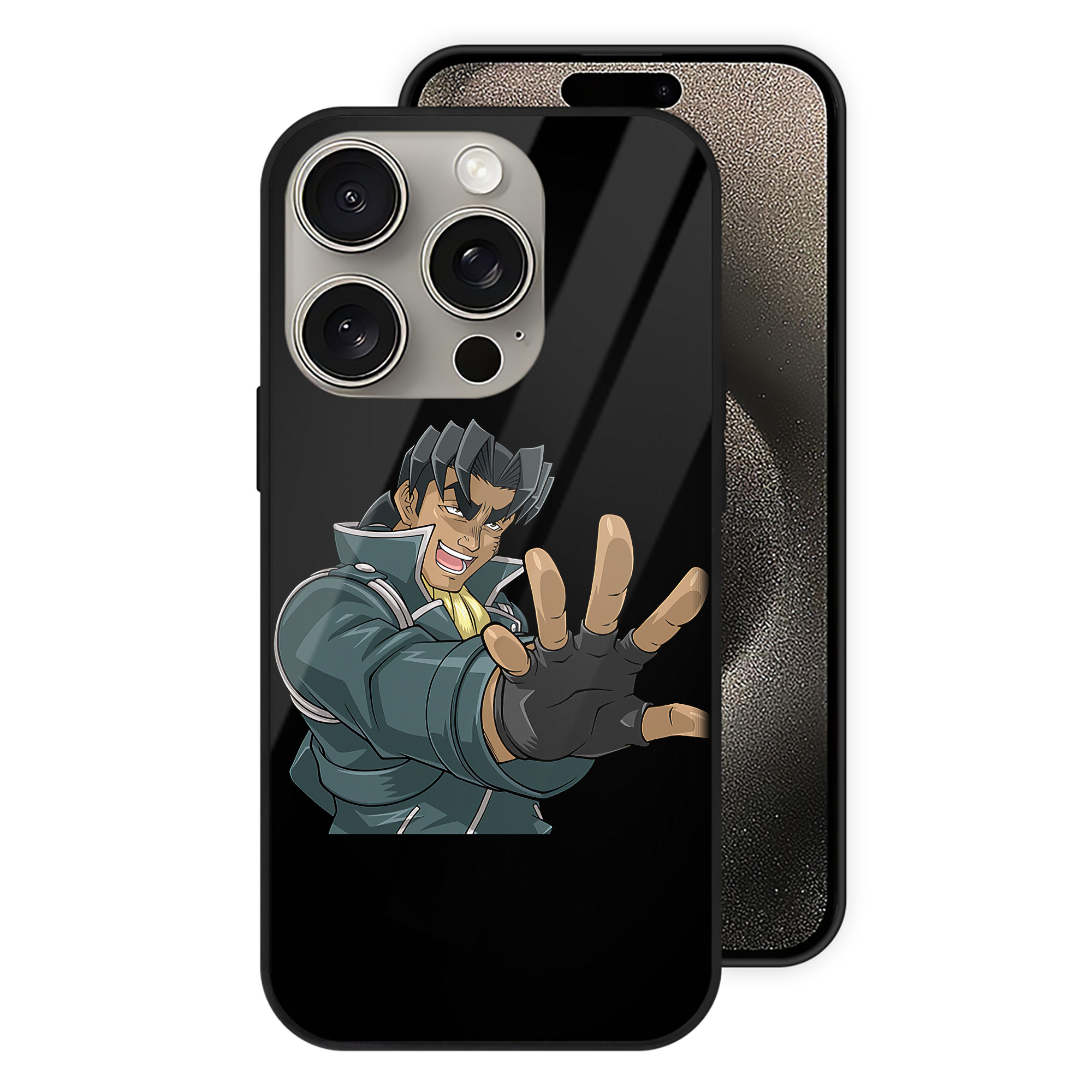 遊☆戯☆王 Yu-Gi-Oh! 【iPhone15Pro対応】スマホケース 耐衝撃＆黄変防止 背面ガラス