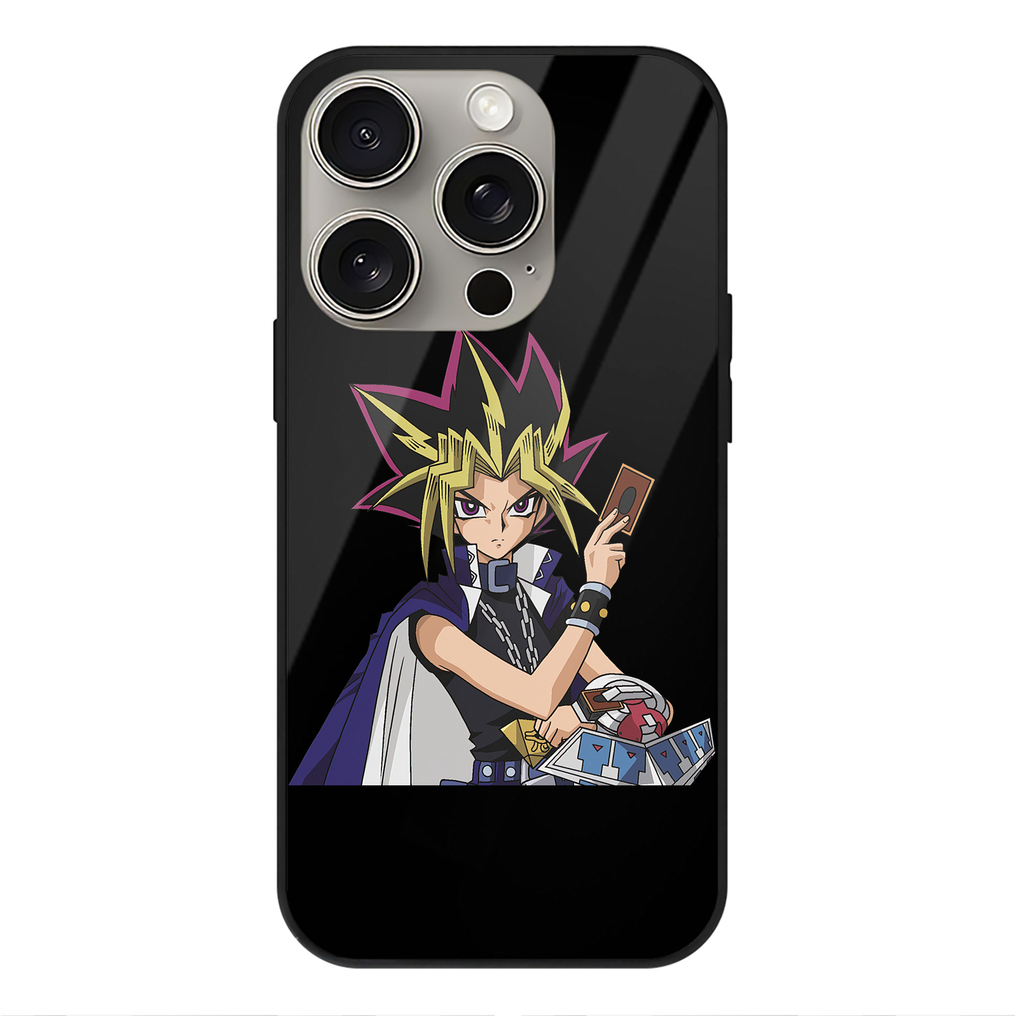 遊☆戯☆王 Yu-Gi-Oh! 【iPhone15Pro対応】スマホケース 耐衝撃＆黄変防止 背面ガラス