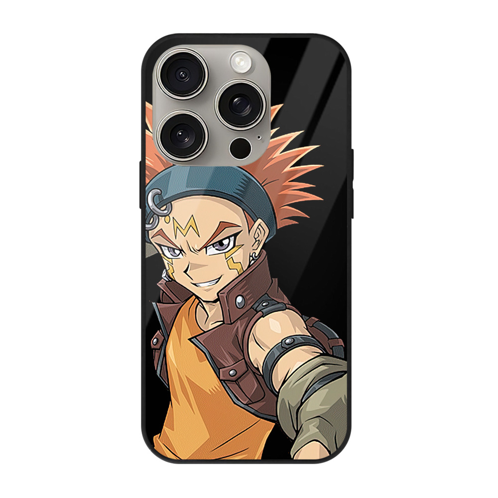 （画像用） 遊☆戯☆王 Yu-Gi-Oh! 【iPhone15Pro対応】スマホケース 耐衝撃＆黄変防止 背面ガラス
