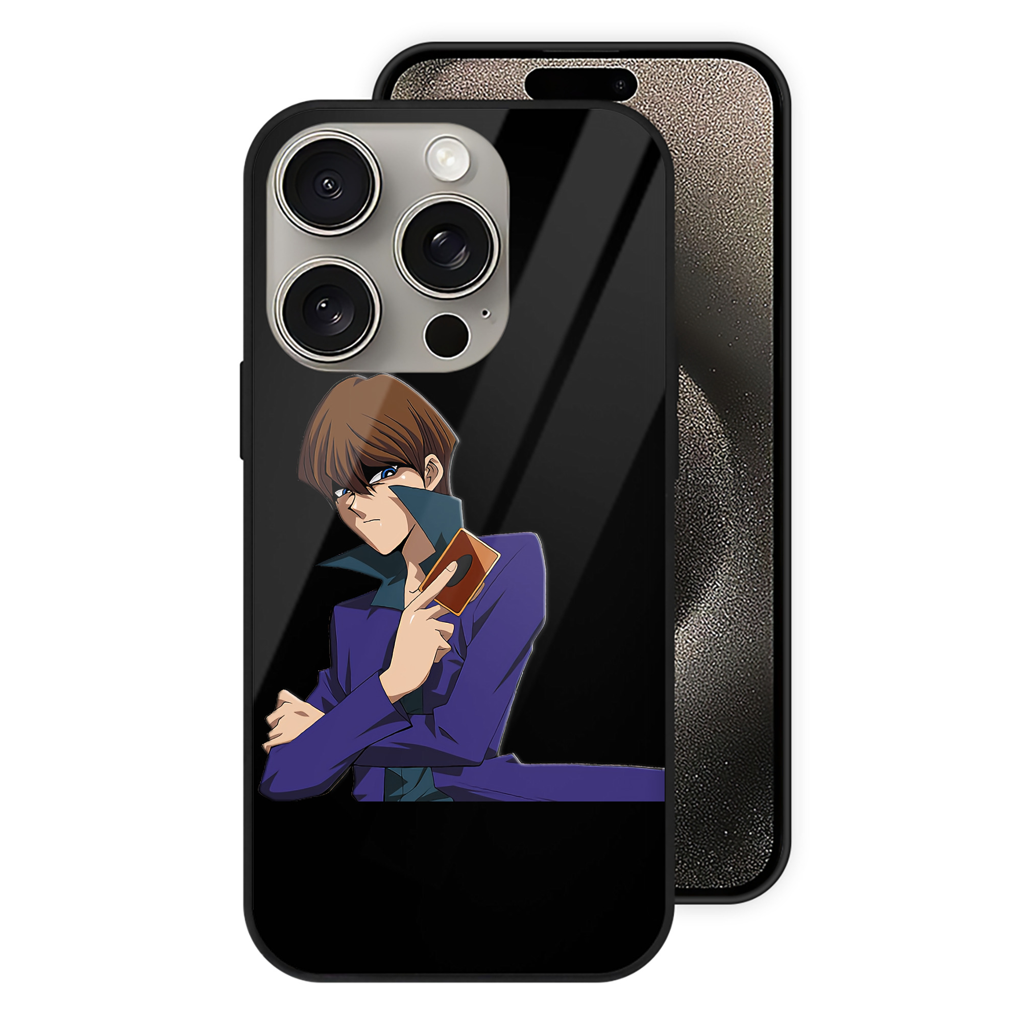 （画像用） 遊☆戯☆王 Yu-Gi-Oh! 【iPhone15Pro対応】スマホケース 耐衝撃＆黄変防止 背面ガラス