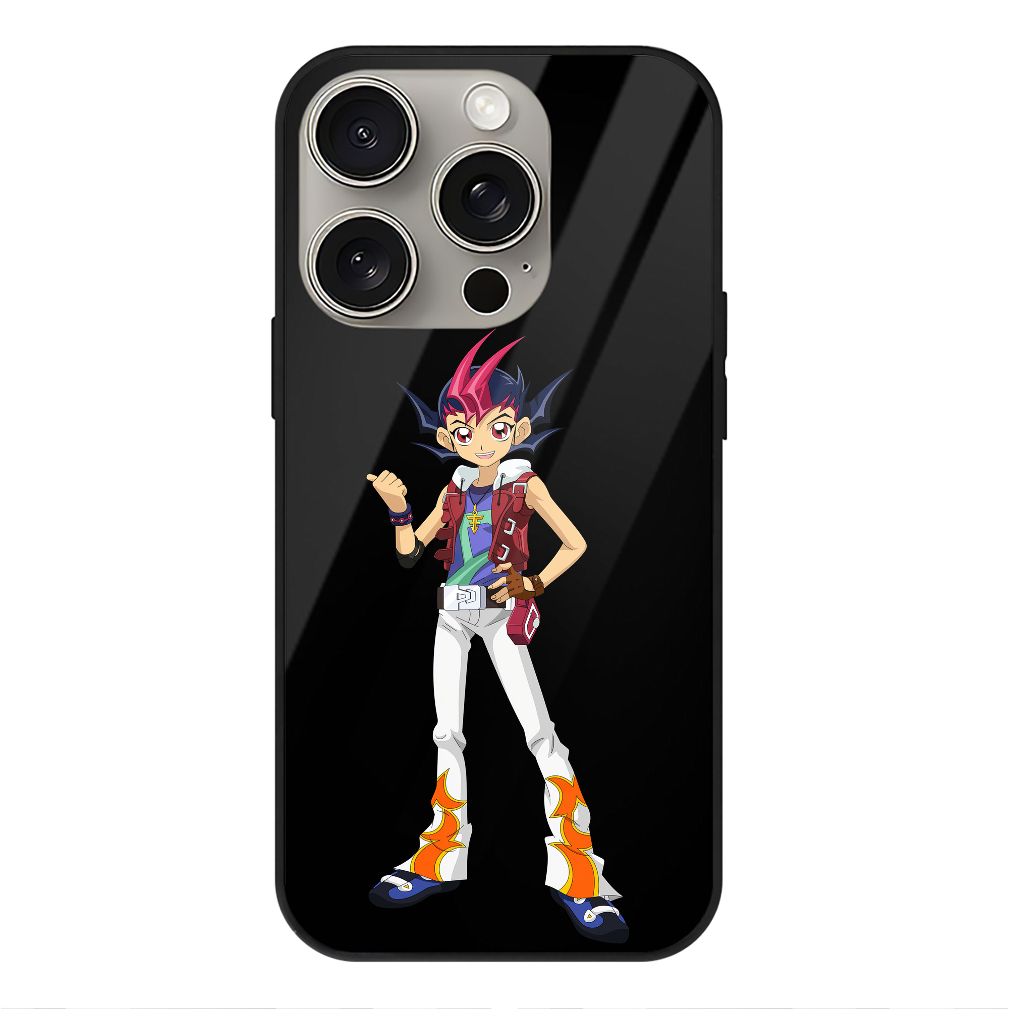 遊☆戯☆王 Yu-Gi-Oh! 【iPhone15Pro対応】スマホケース 耐衝撃＆黄変防止 背面ガラス