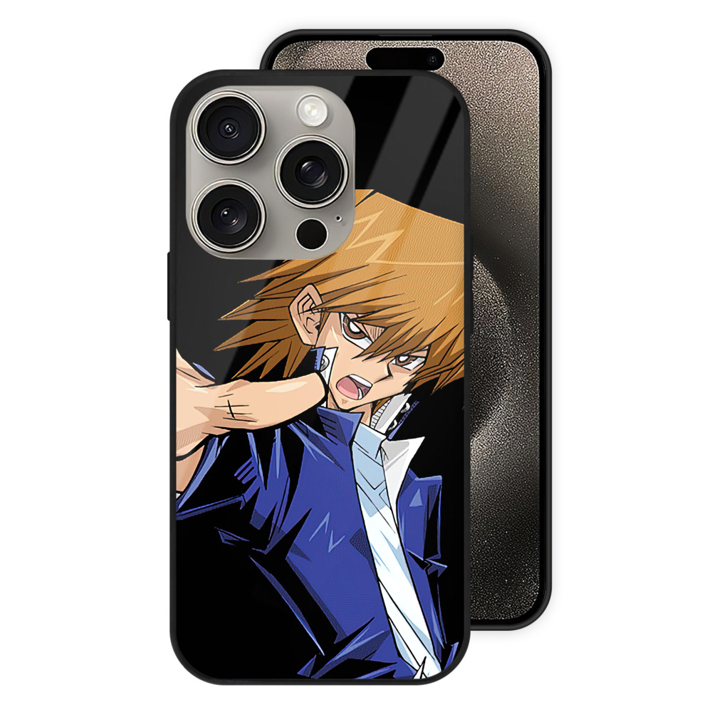 （画像用） 遊☆戯☆王 Yu-Gi-Oh! 【iPhone15Pro対応】スマホケース 耐衝撃＆黄変防止 背面ガラス