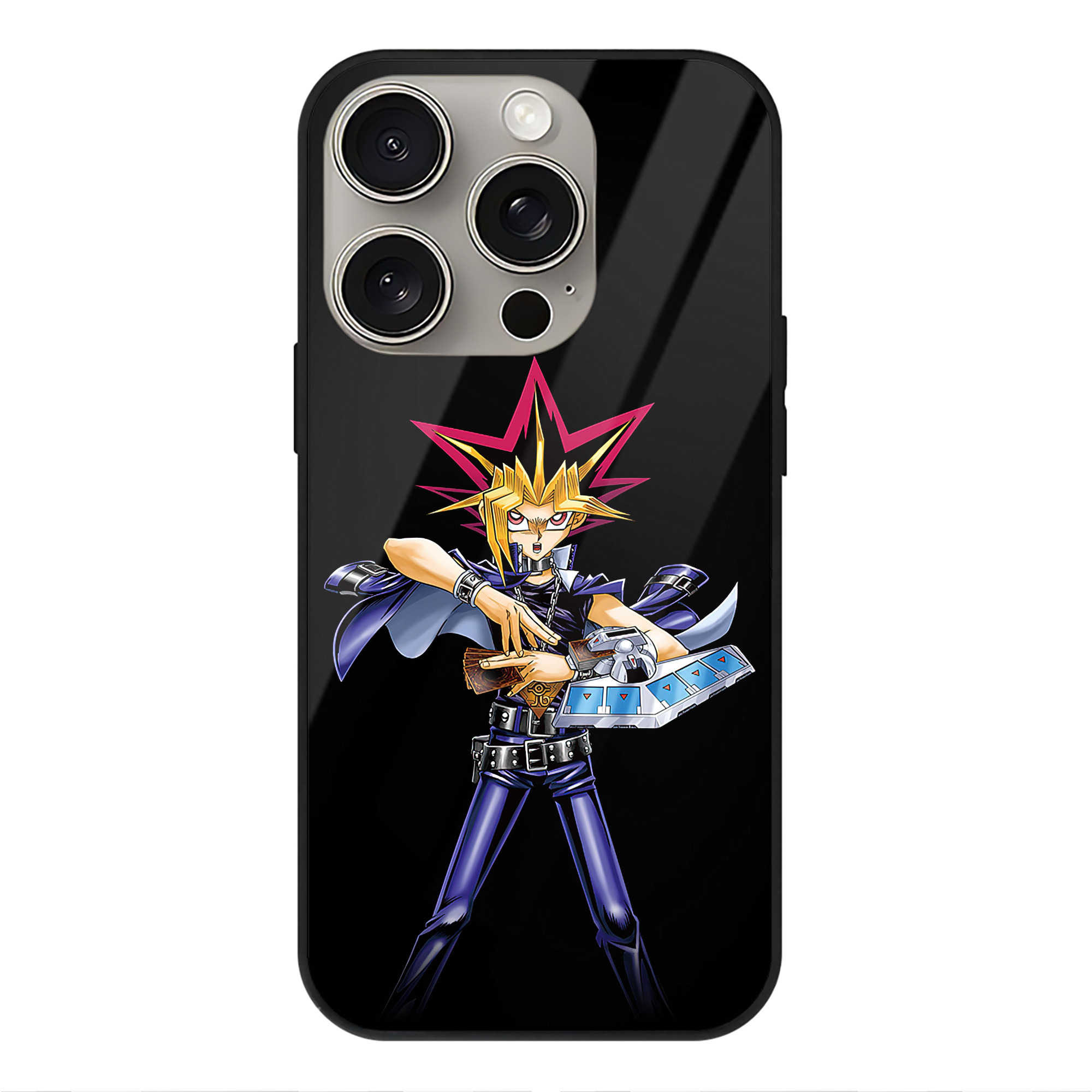 遊☆戯☆王 Yu-Gi-Oh! 【iPhone15Pro対応】スマホケース 耐衝撃＆黄変防止 背面ガラス