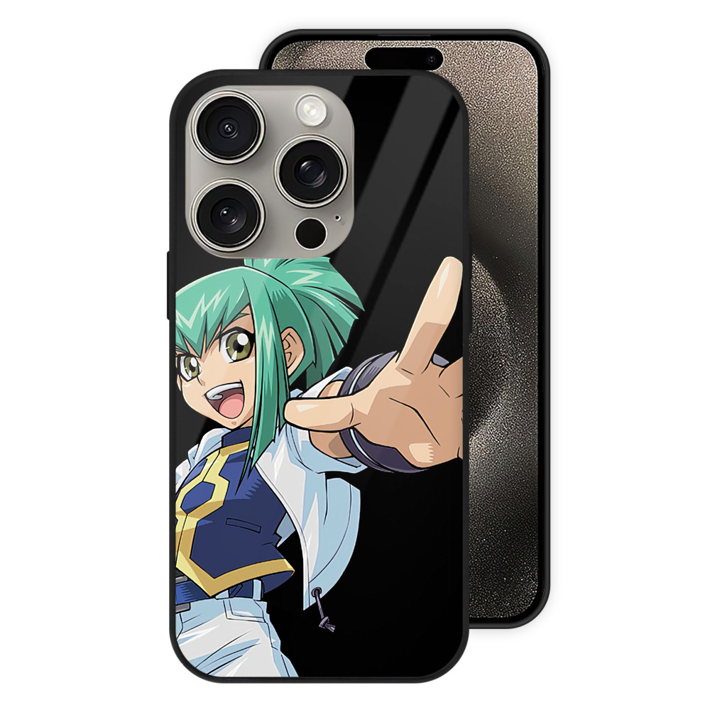 （画像用） 遊☆戯☆王 Yu-Gi-Oh! 【iPhone15Pro対応】スマホケース 耐衝撃＆黄変防止 背面ガラス