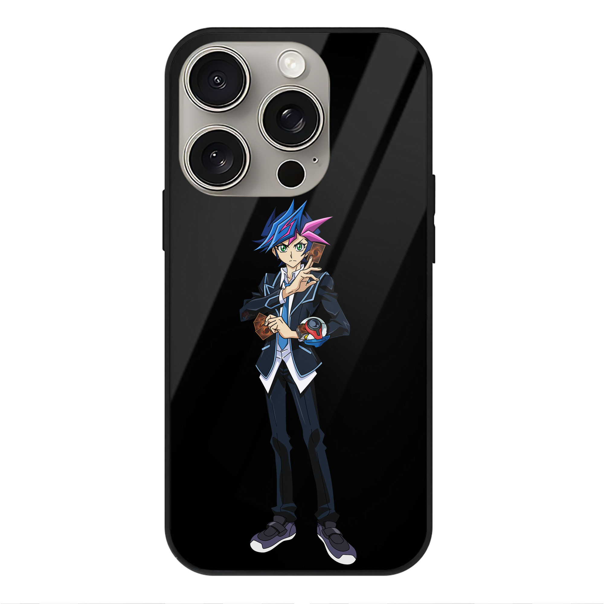 （画像用） 遊☆戯☆王 Yu-Gi-Oh! 【iPhone15Pro対応】スマホケース 耐衝撃＆黄変防止 背面ガラス