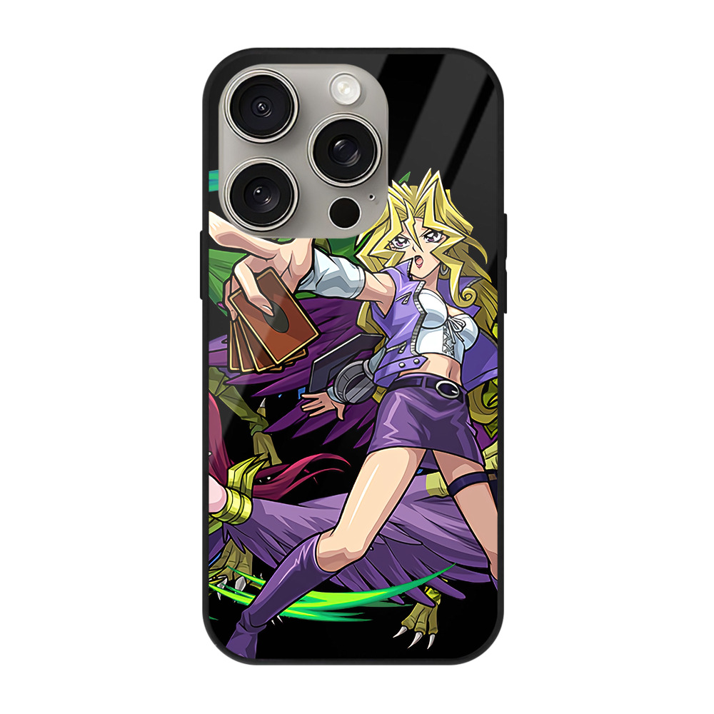 （画像用） 遊☆戯☆王 Yu-Gi-Oh! 【iPhone15Pro対応】スマホケース 耐衝撃＆黄変防止 背面ガラス