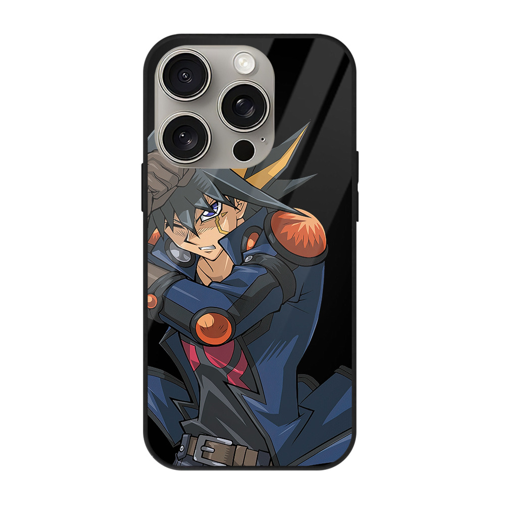 （画像用） 遊☆戯☆王 Yu-Gi-Oh! 【iPhone15Pro対応】スマホケース 耐衝撃＆黄変防止 背面ガラス